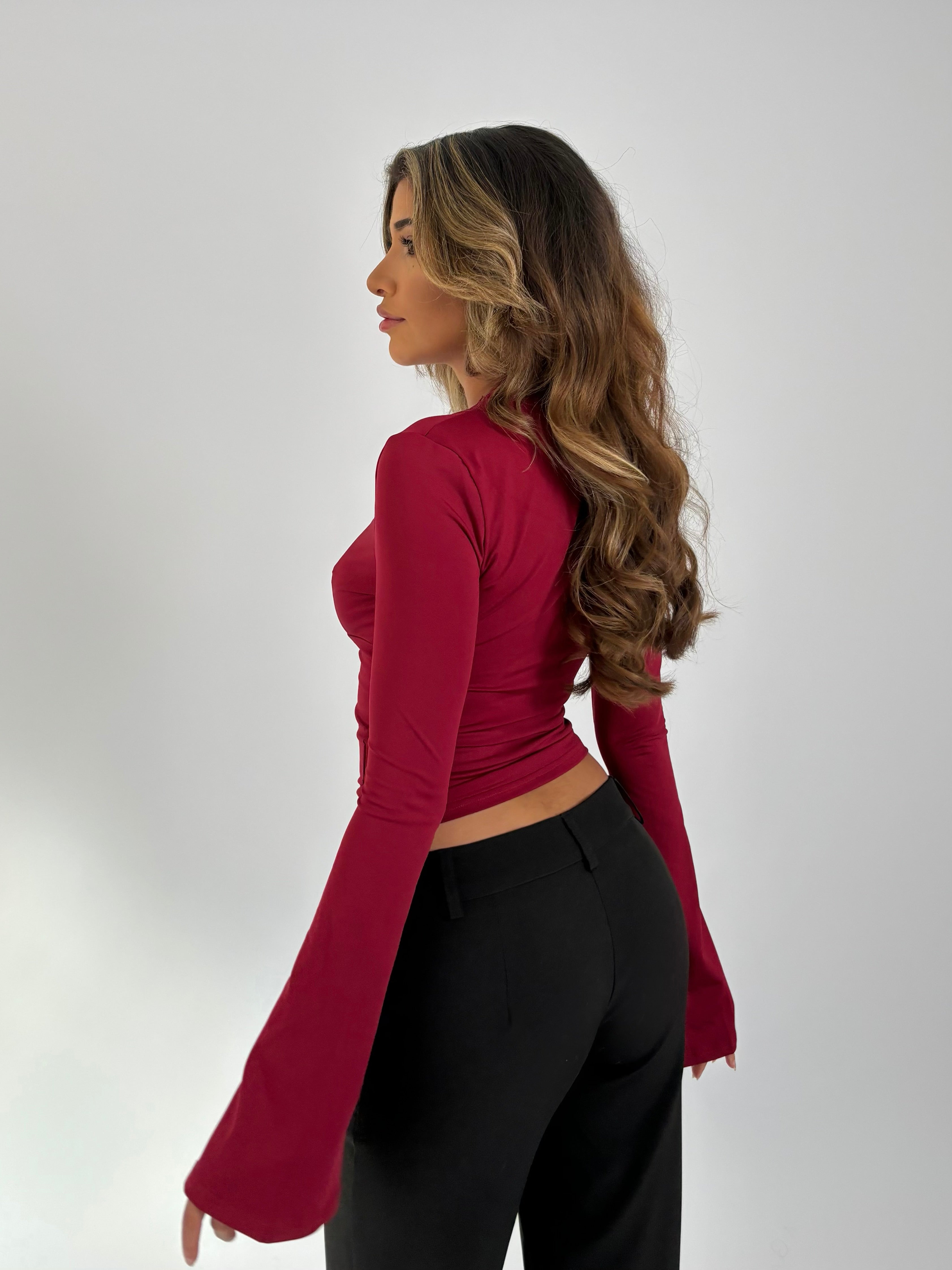 LYRA | Lace V-Neck Knit Top