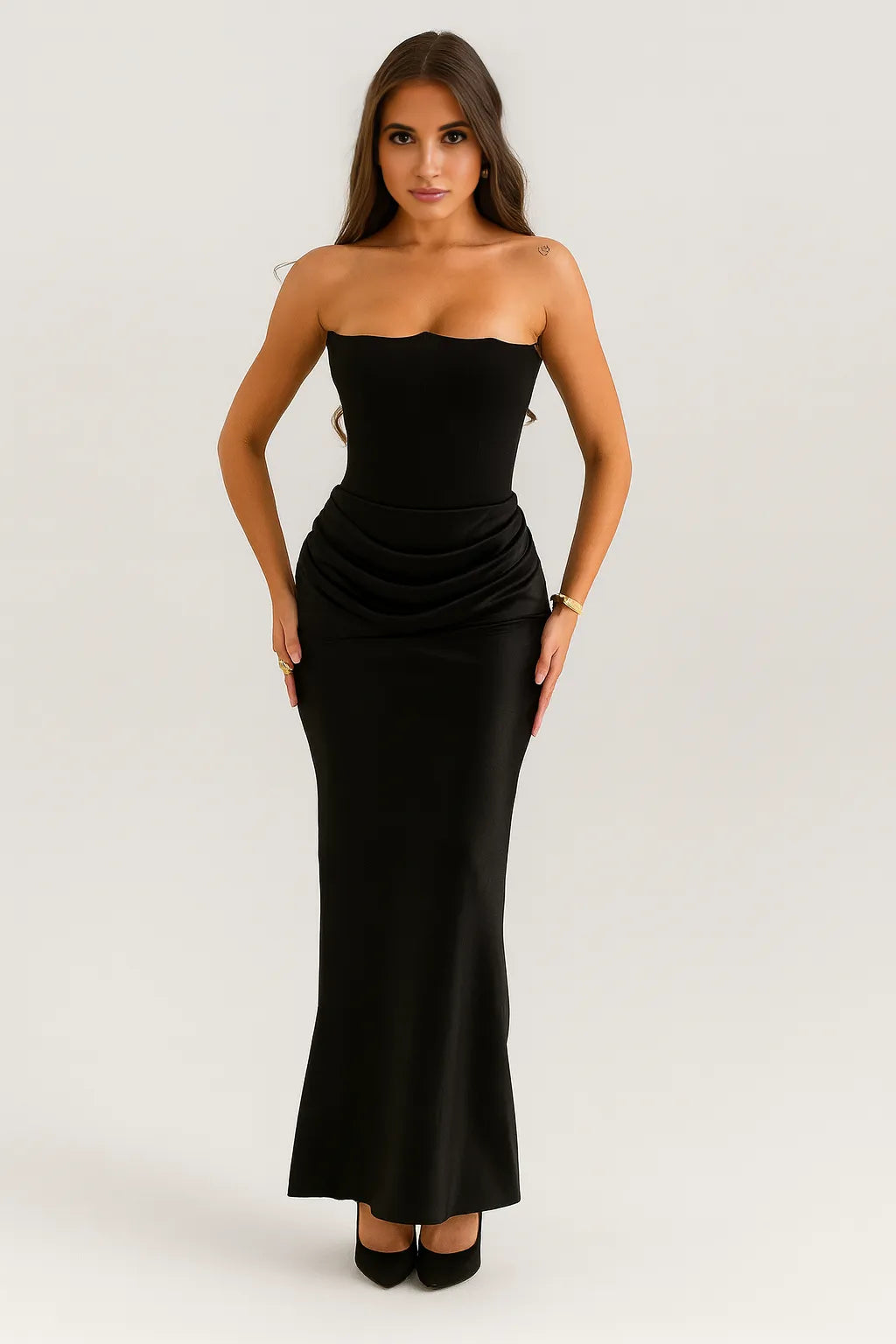 AURELIA | Strapless Corset-Style Maxi Dress