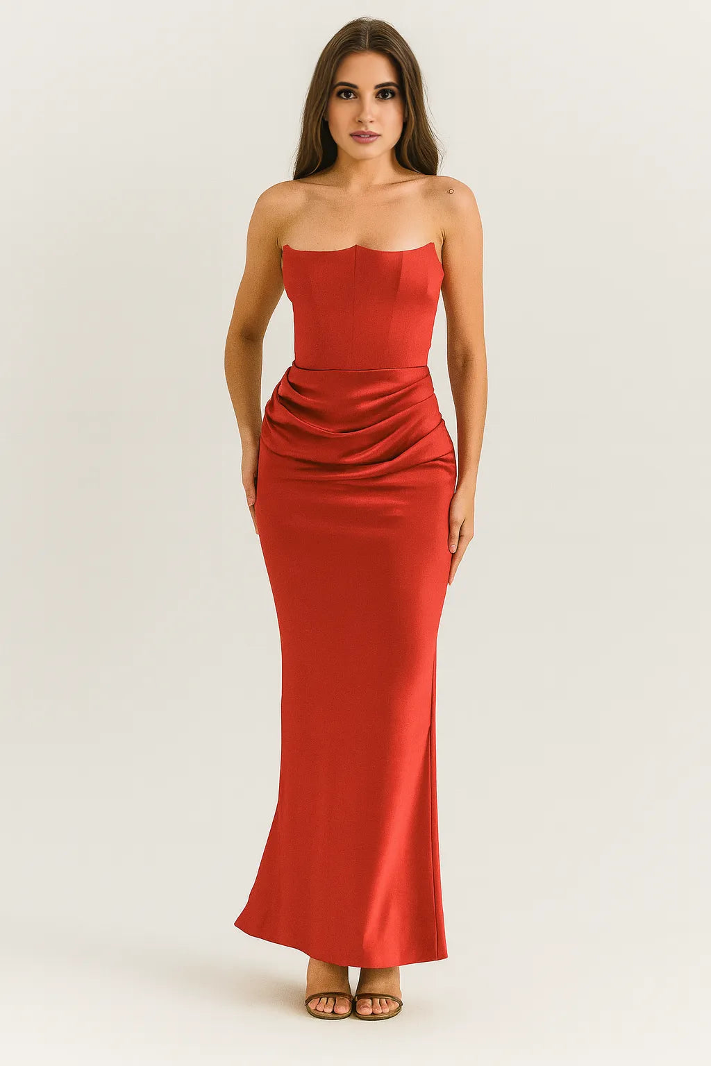 AURELIA | Strapless Corset-Style Maxi Dress