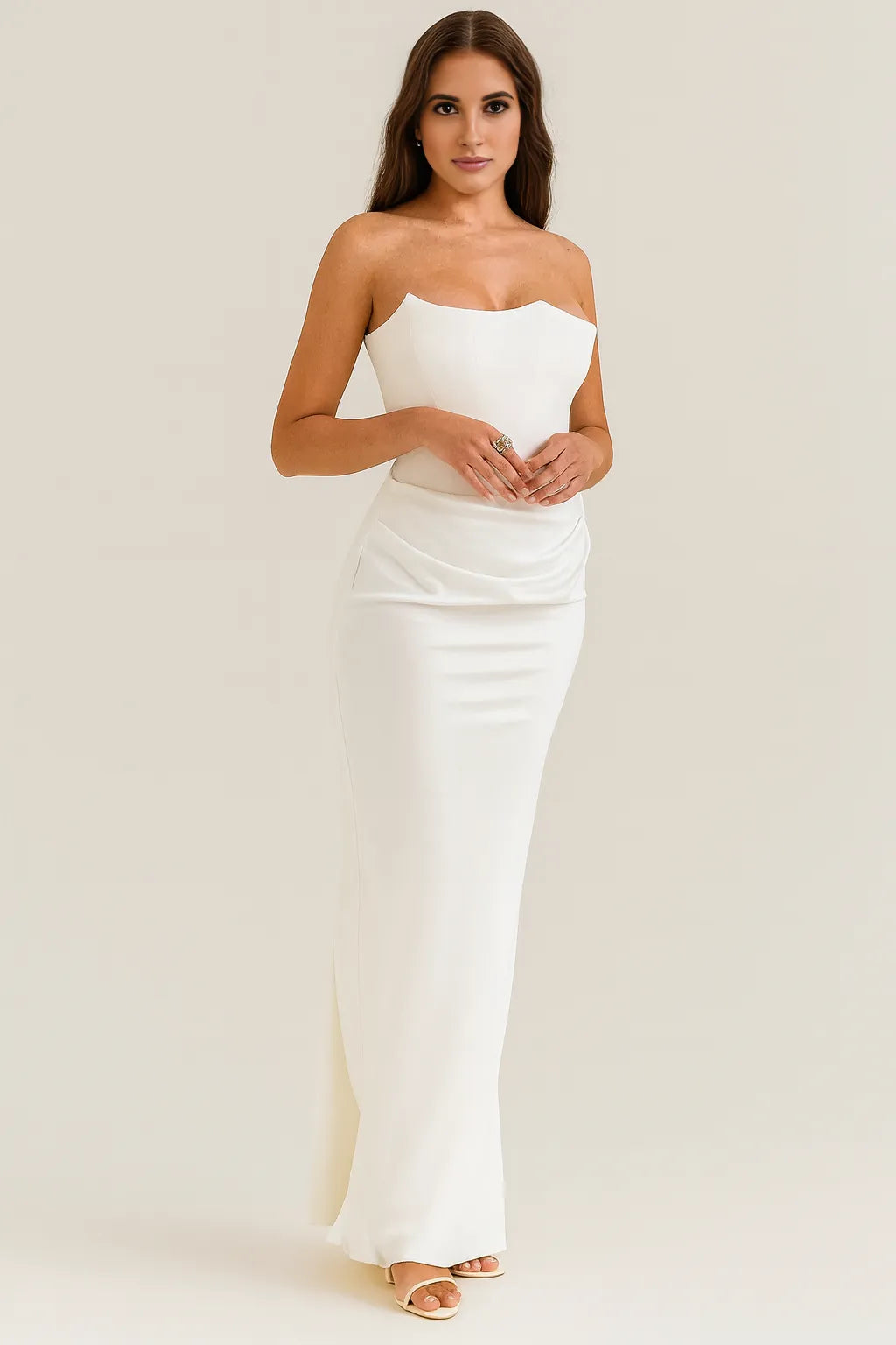 AURELIA | Strapless Corset-Style Maxi Dress