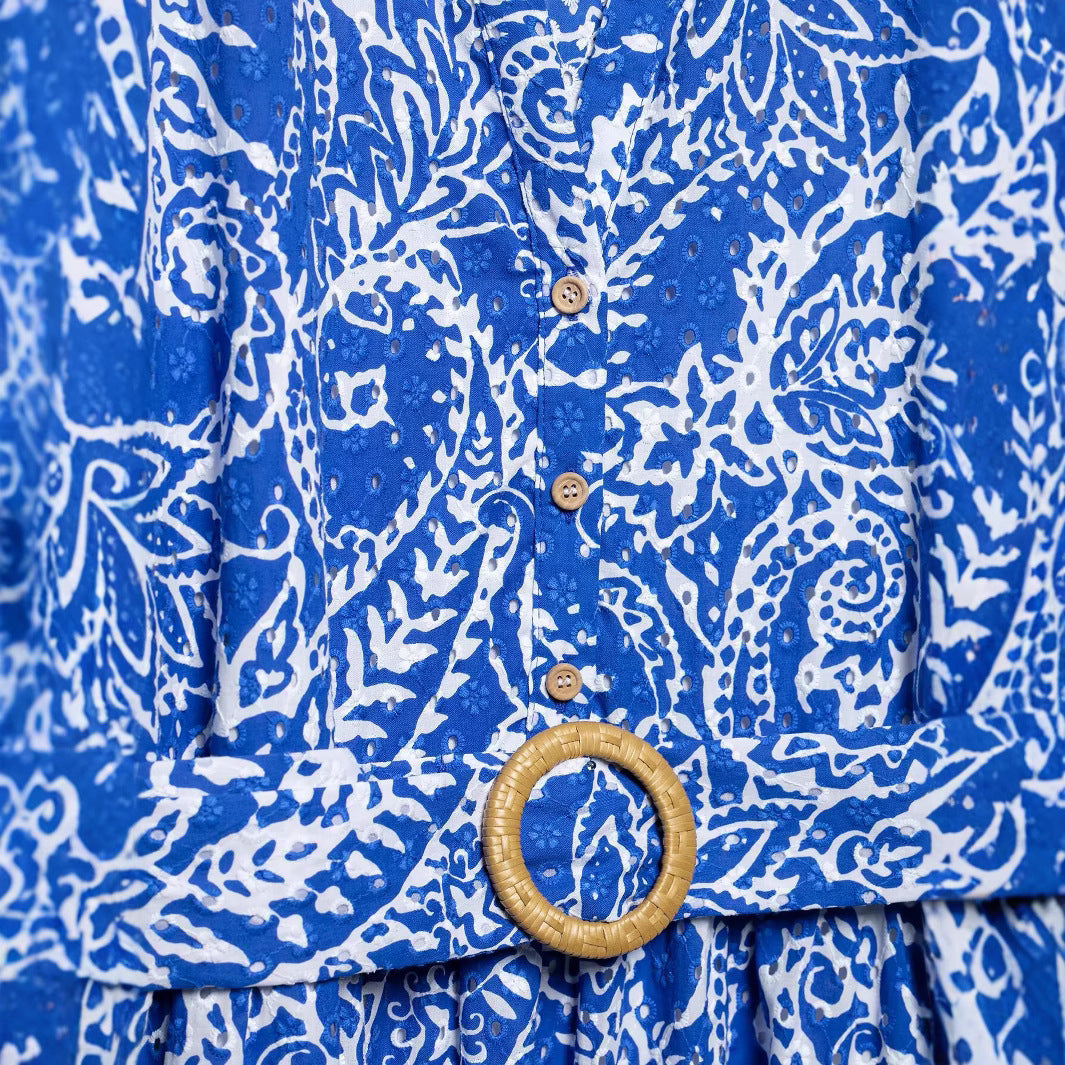 CHARLOTTE | Boho Belted Mini Dress