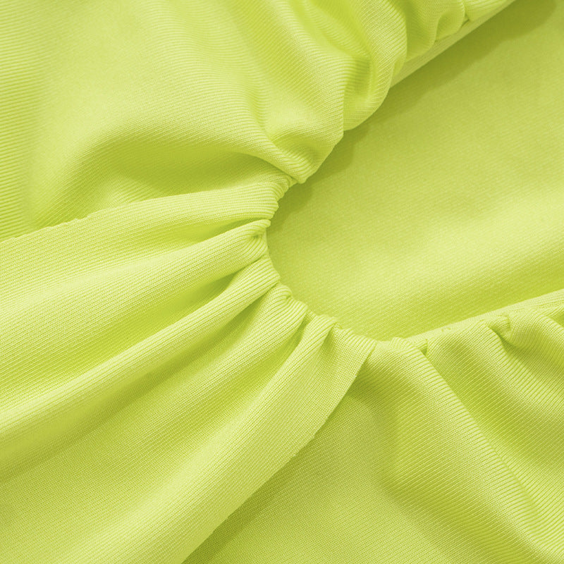 ADELIA | Deep V Halter Maxi Dress