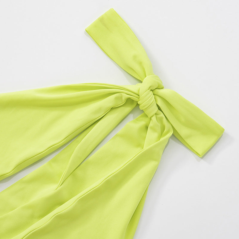 ADELIA | Deep V Halter Maxi Dress