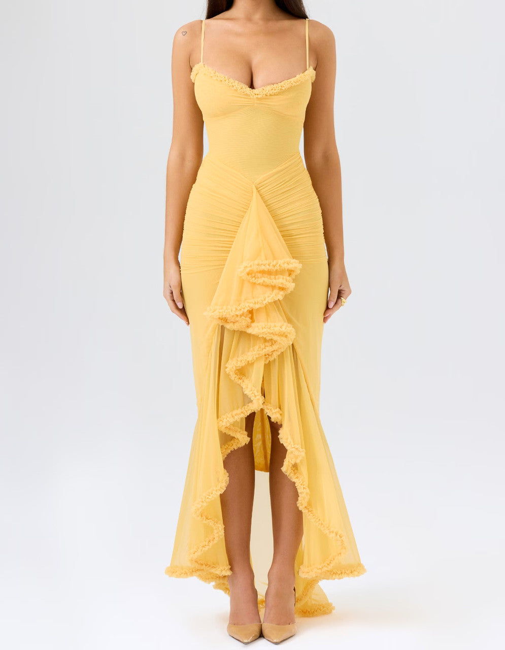 OPHELIA | Ruffle Detail Maxi Dress