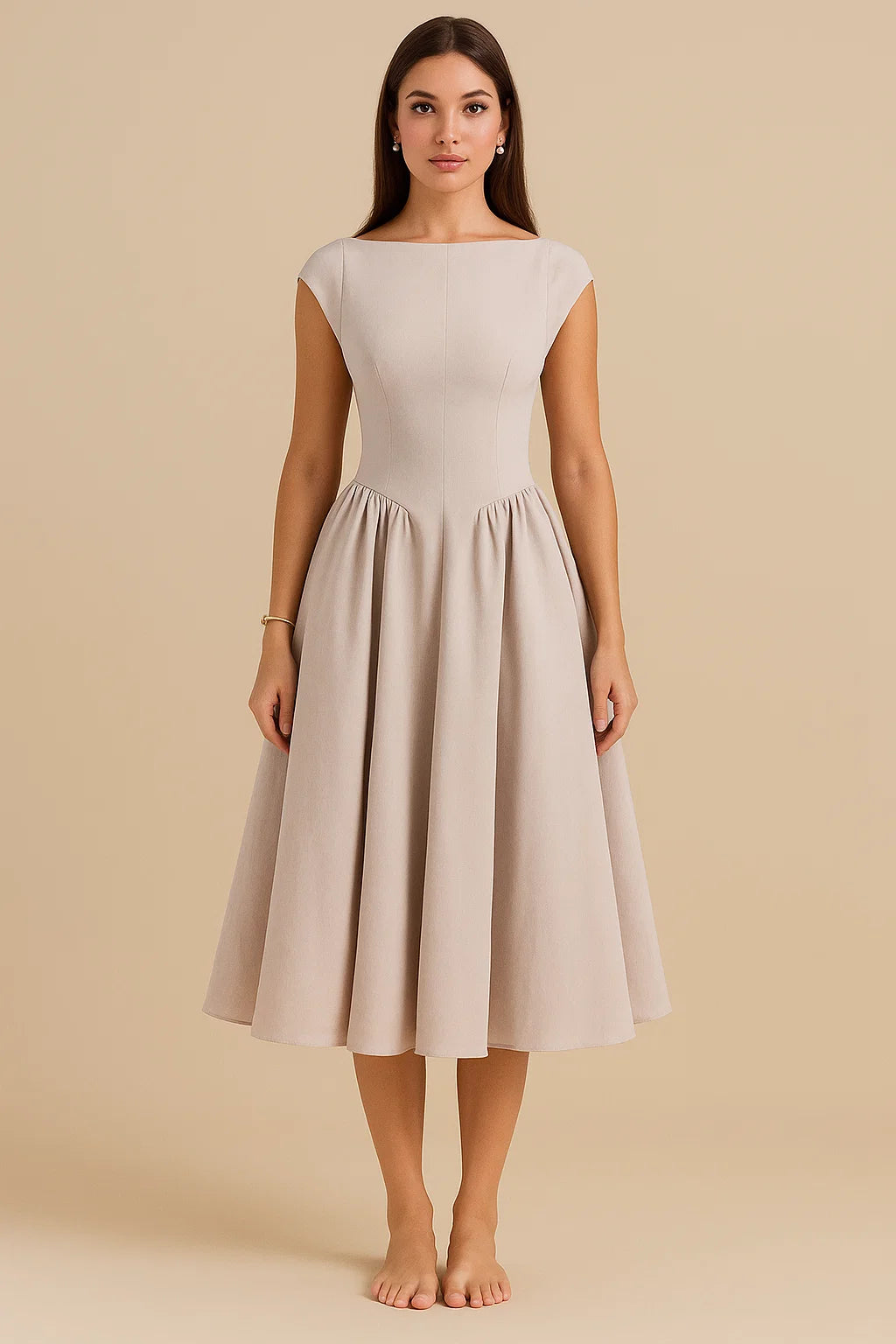VIOLET | Satin Midi Dress