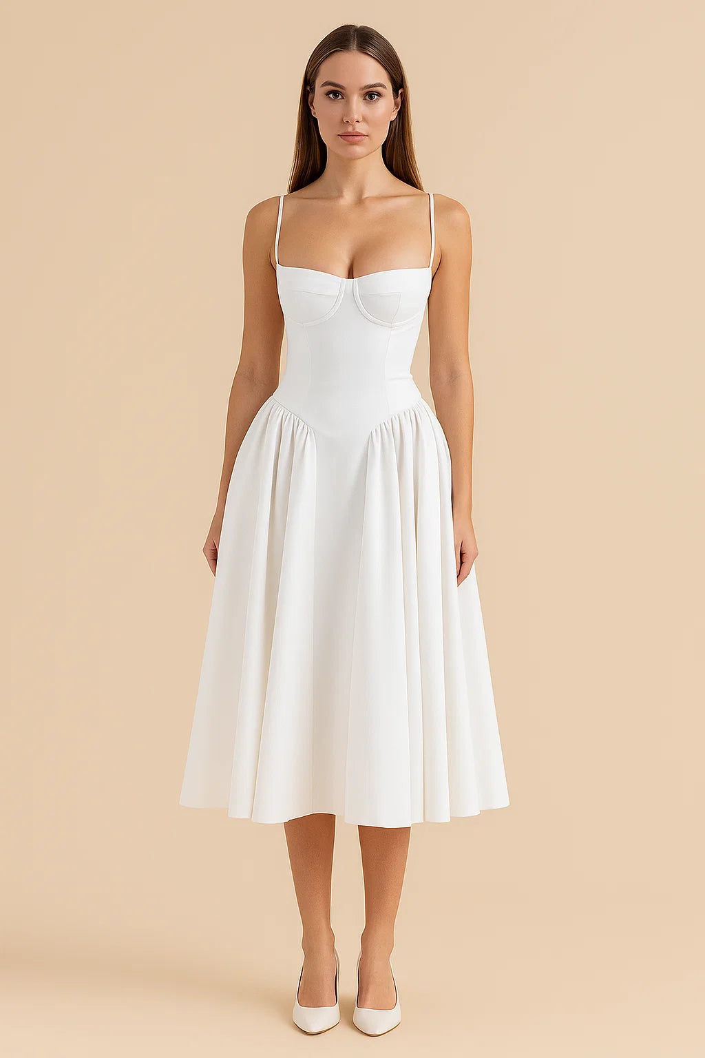 SERENA | Corset Midi Dress