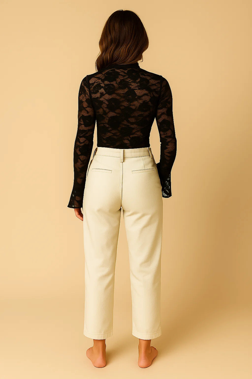 CAMILA | Lace High Neck Cut-Out Top