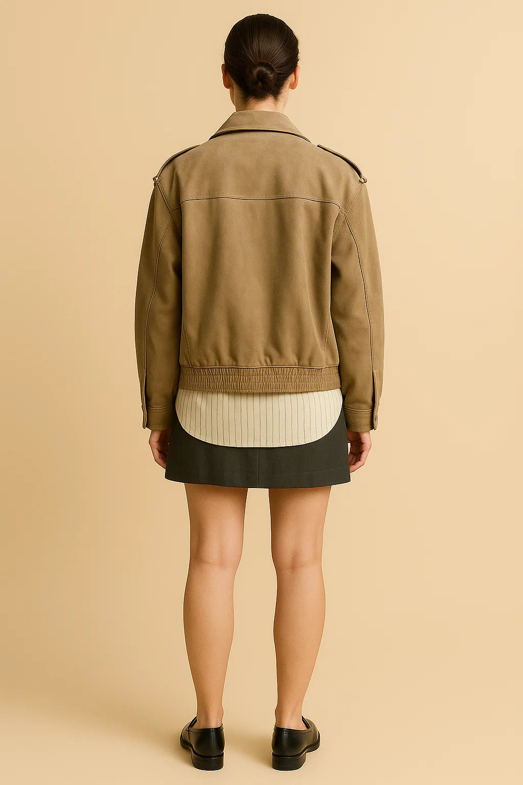 TANYA | Oversized Suede Cargo Jacket