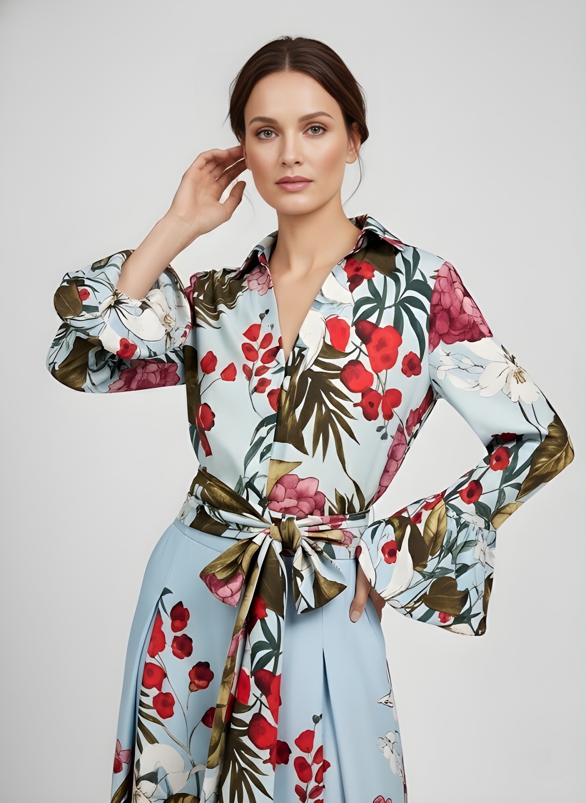 JAIMY | Elegant Two-Piece Shirt And Skirt Set