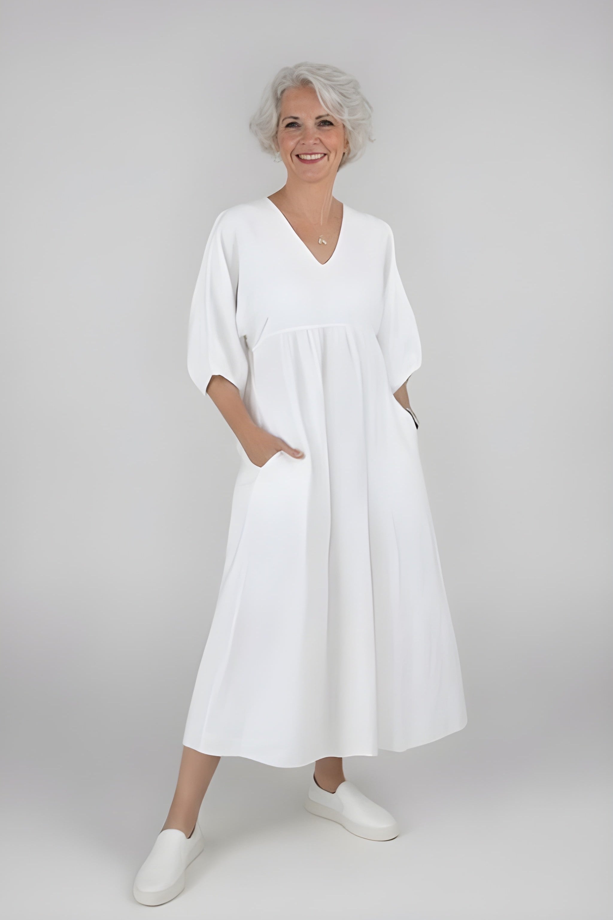 ELORA | Classic Comfort Midi Dress