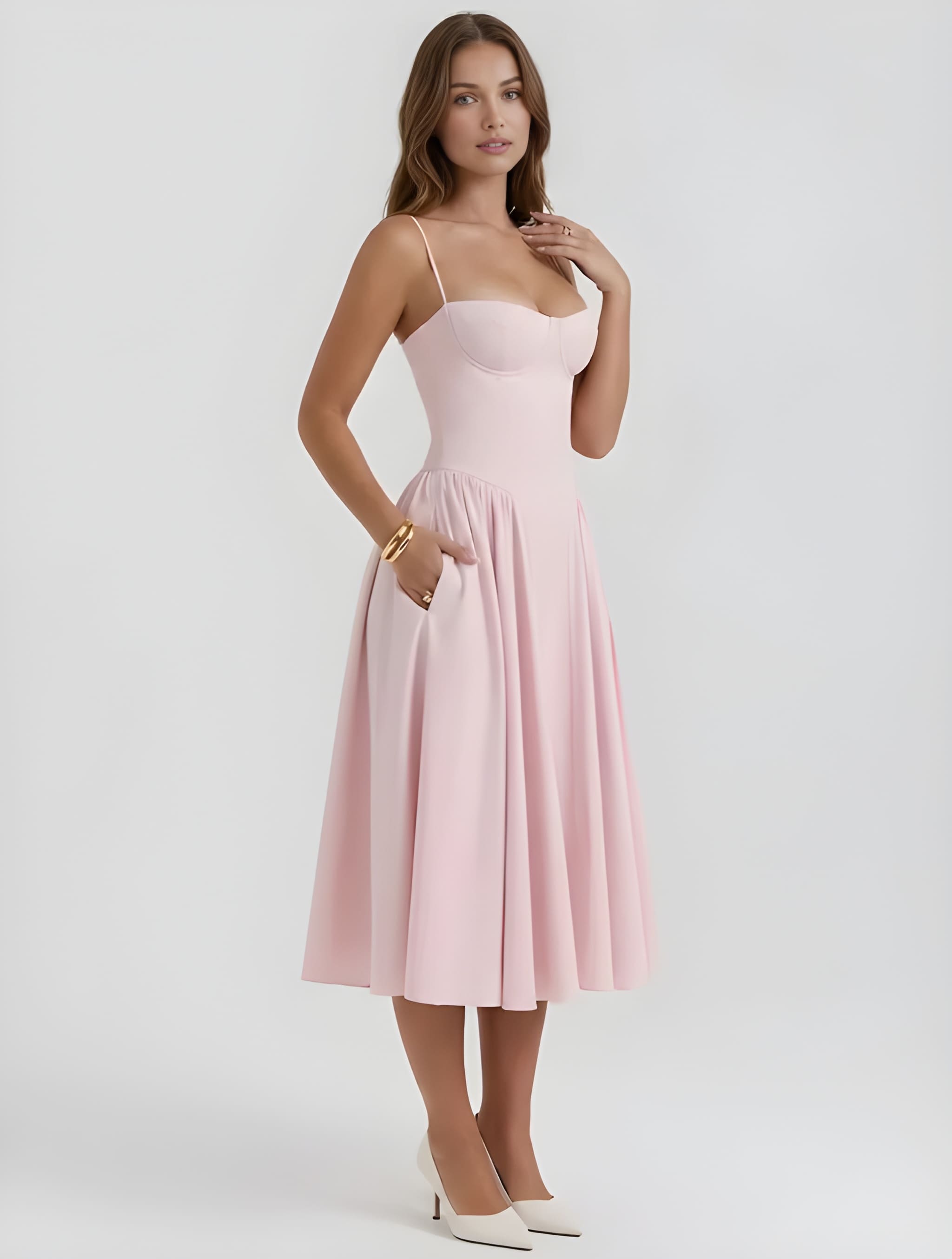 SERENA | Corset Midi Dress