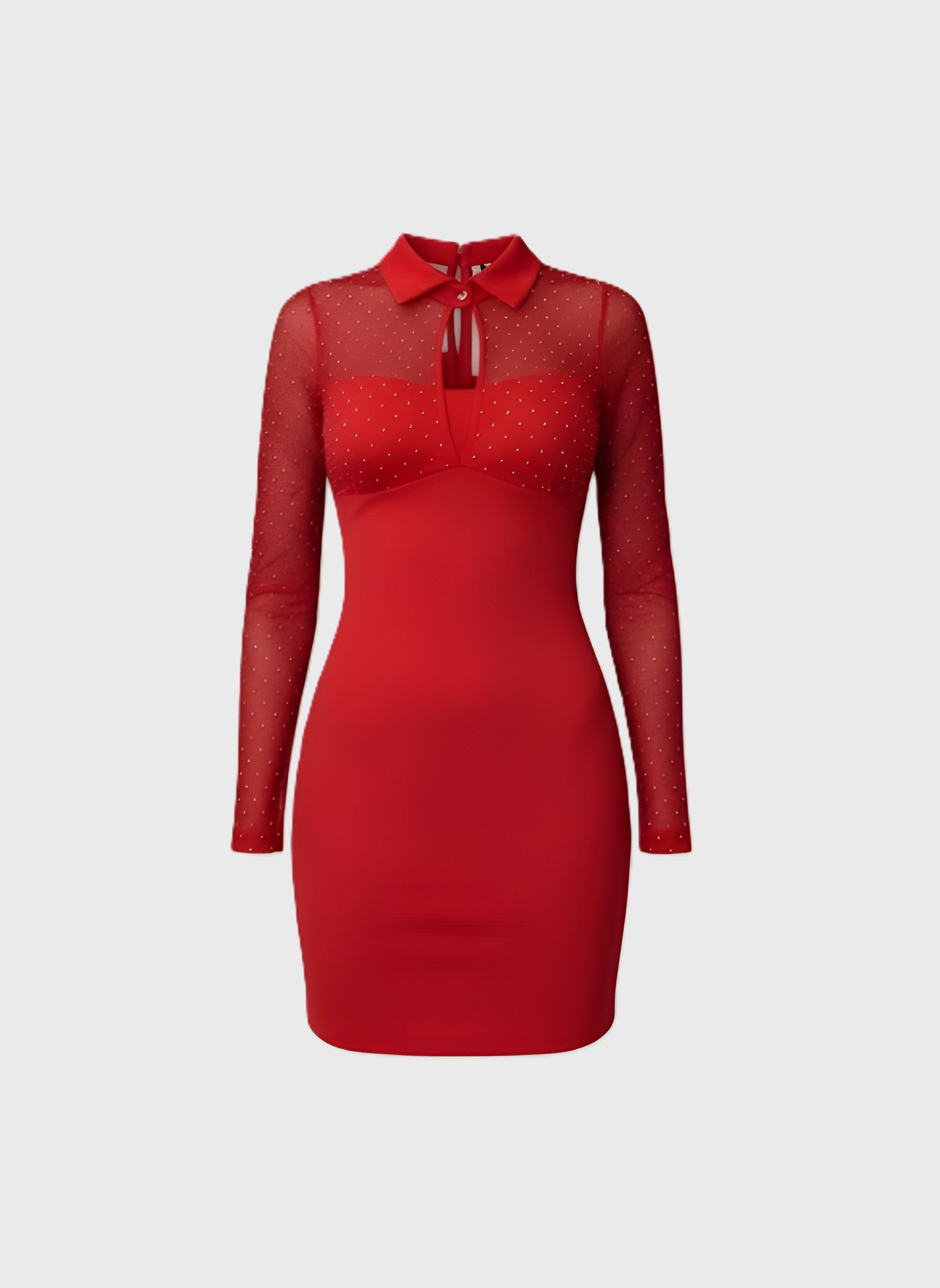 ELLA-ROSE | Long Sleeve Glitter Mini Dress