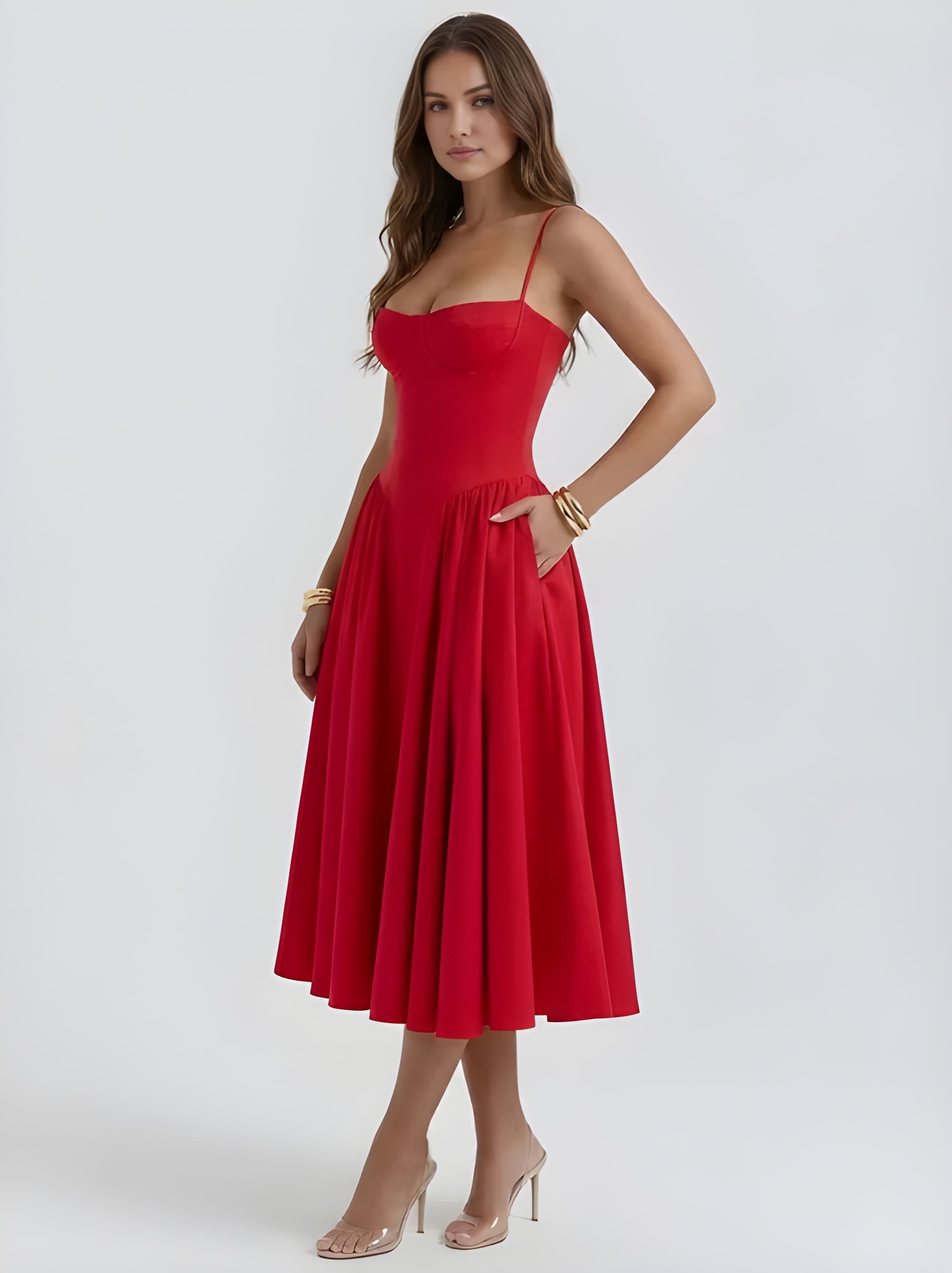 SERENA | Corset Midi Dress