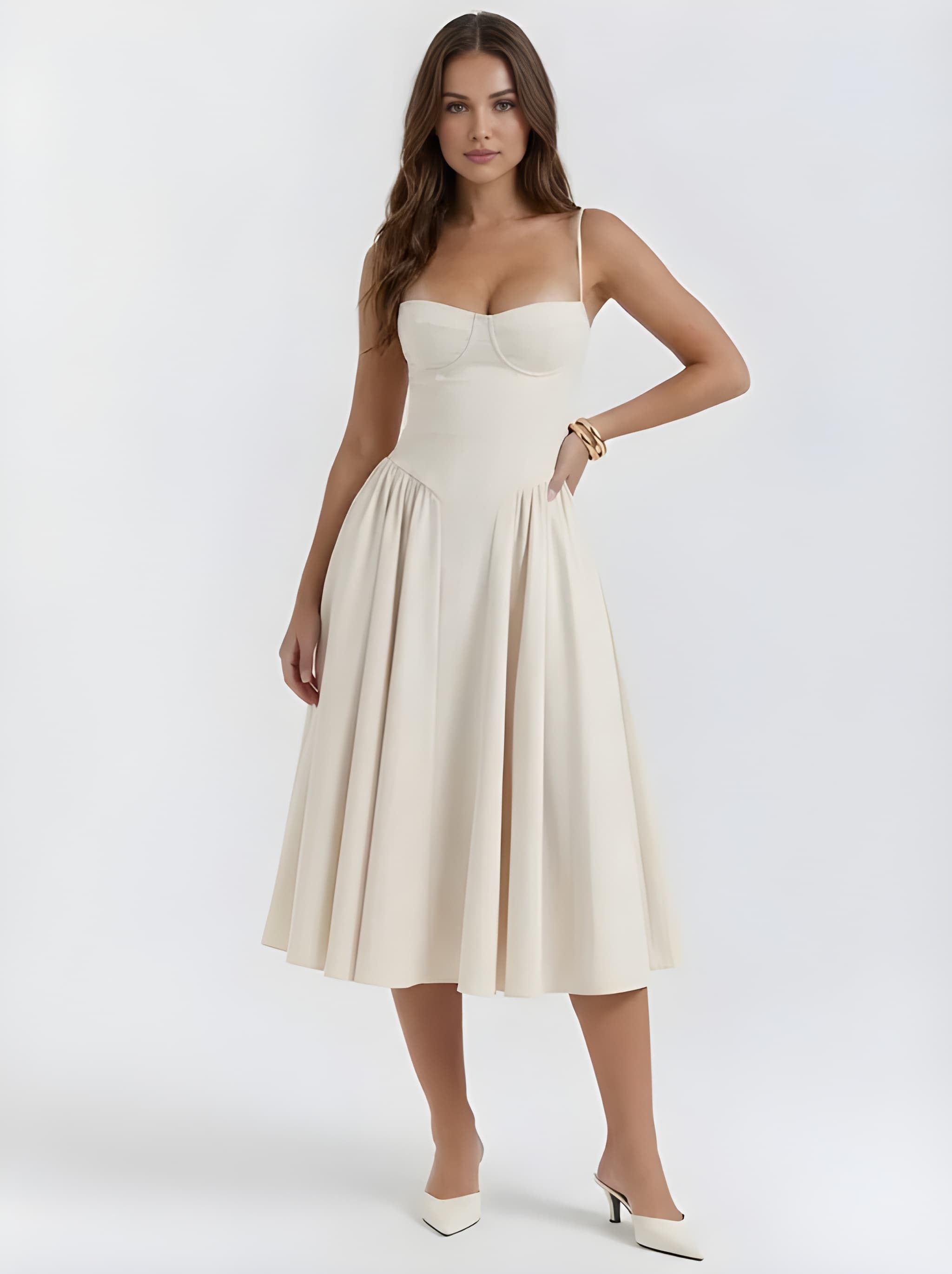 SERENA | Corset Midi Dress