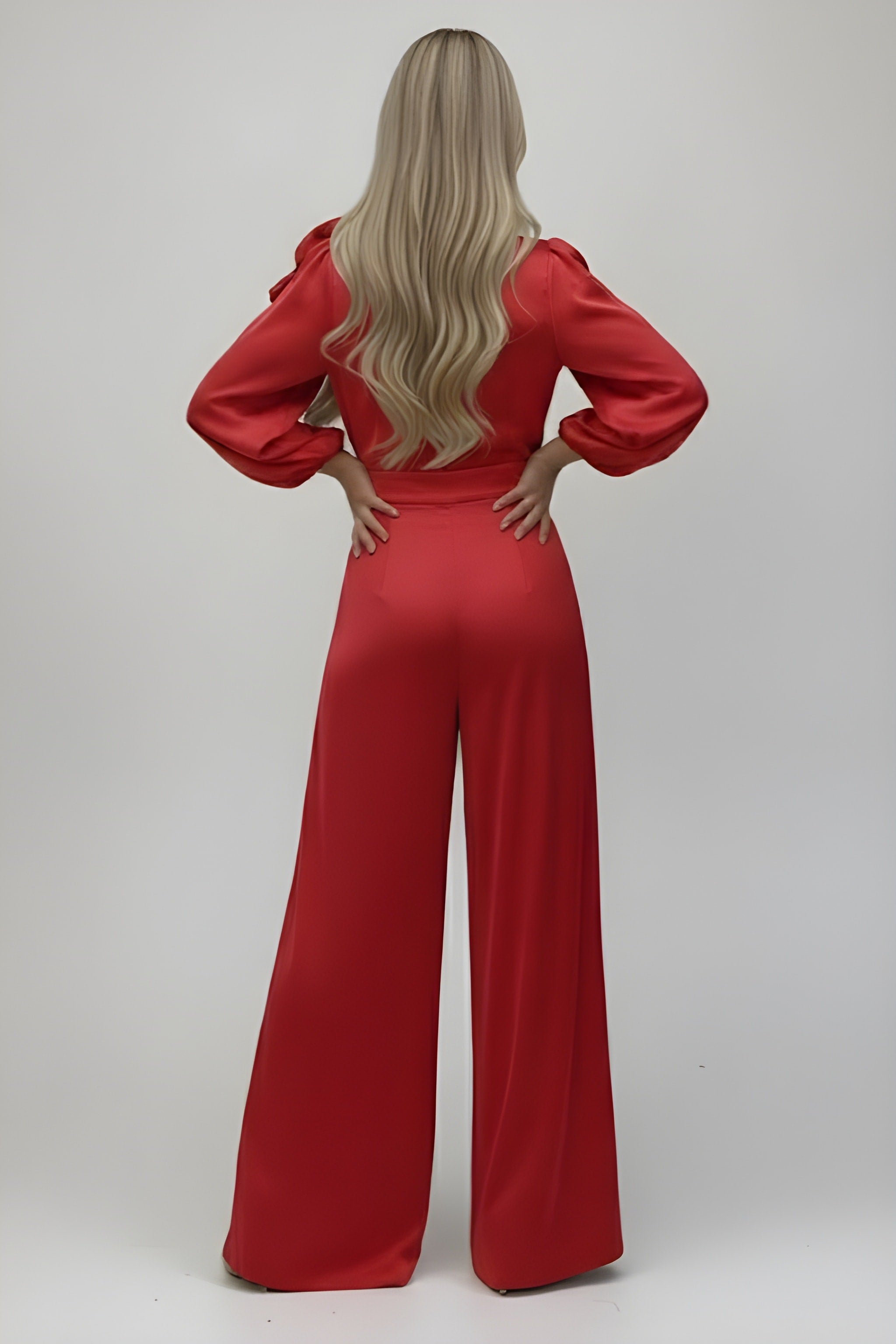 LUCY | Satin Elegant Flower Two-Piece Suit