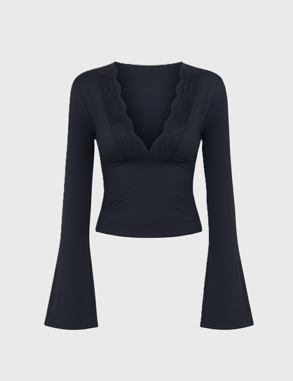 LYRA | Lace V-Neck Knit Top
