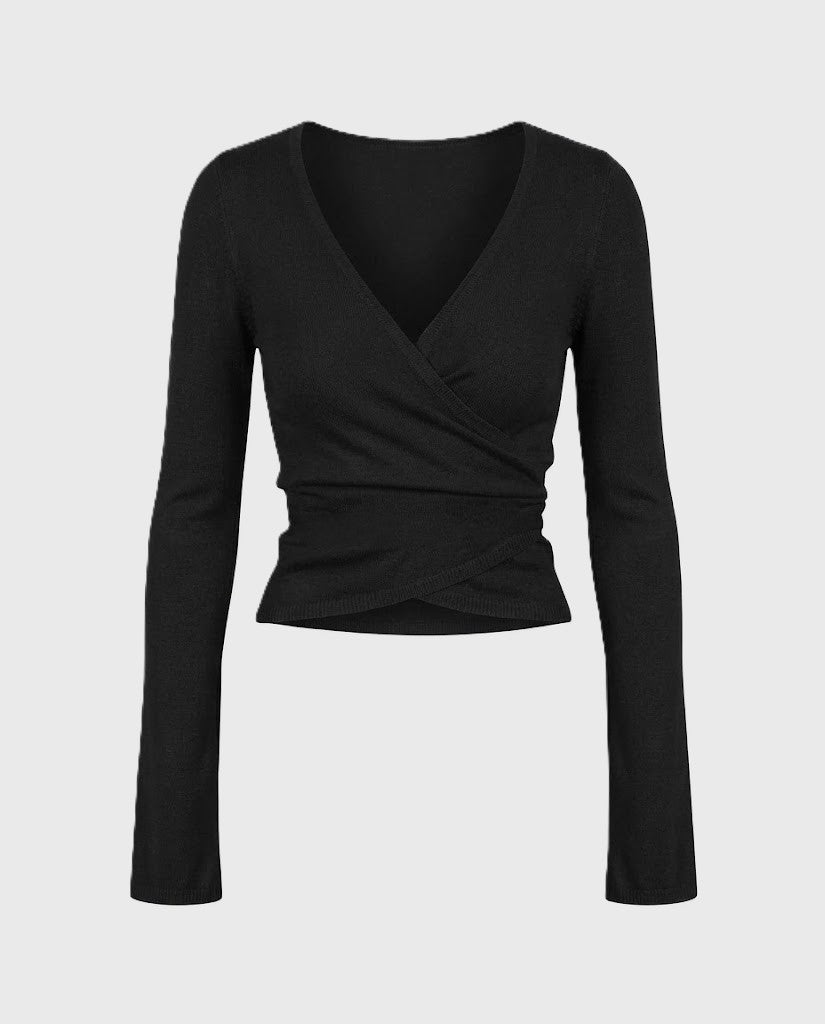 SOLENE | Soft Knit Wrap Top