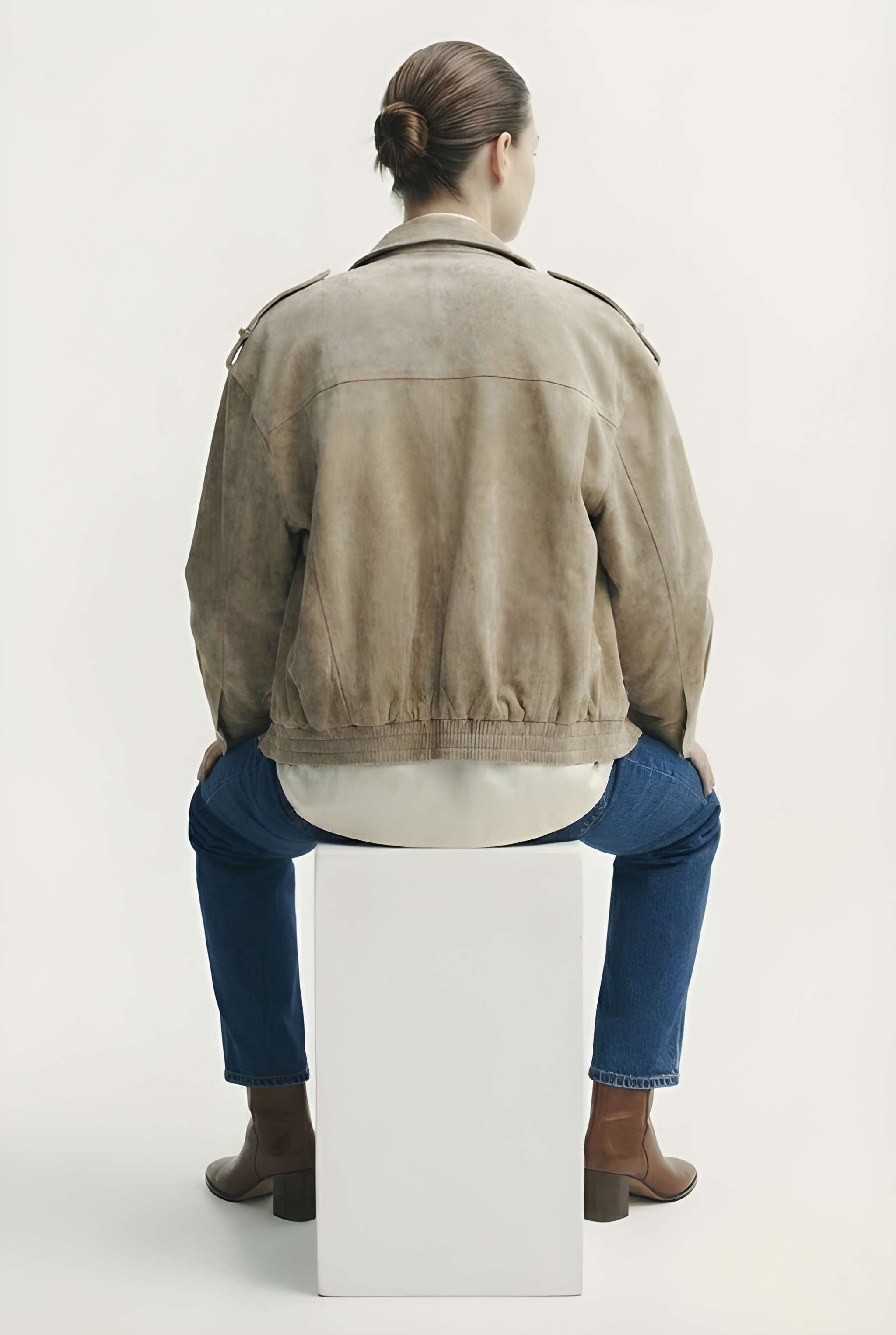 TANYA | Oversized Suede Cargo Jacket