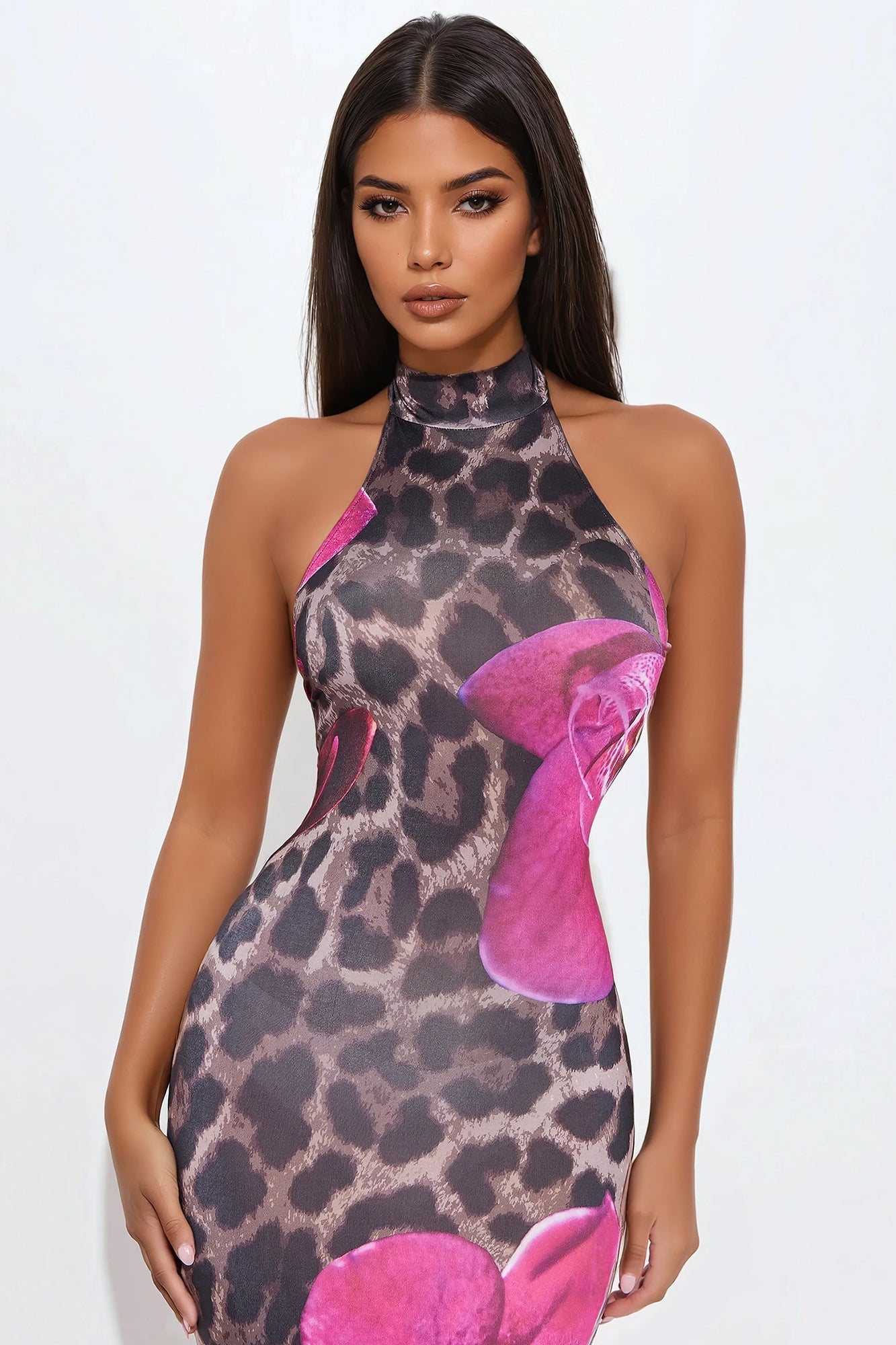 GISELLE | Floral Leopard Maxi Dress
