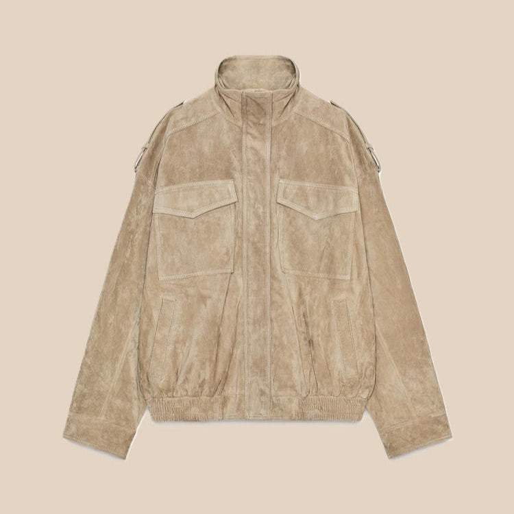 TANYA | Oversized Suede Cargo Jacket