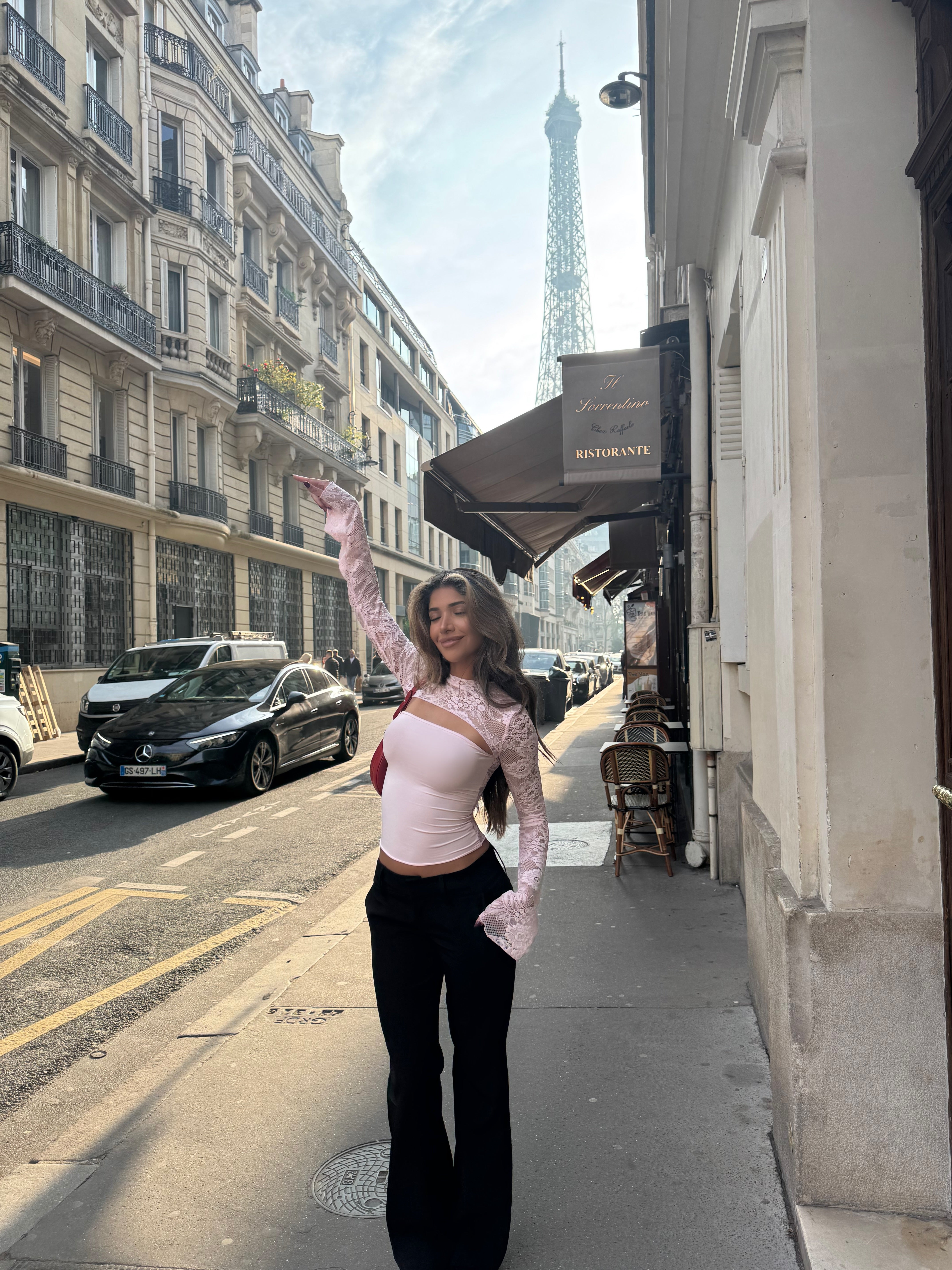 CAMILA | Lace High Neck Cut-Out Top