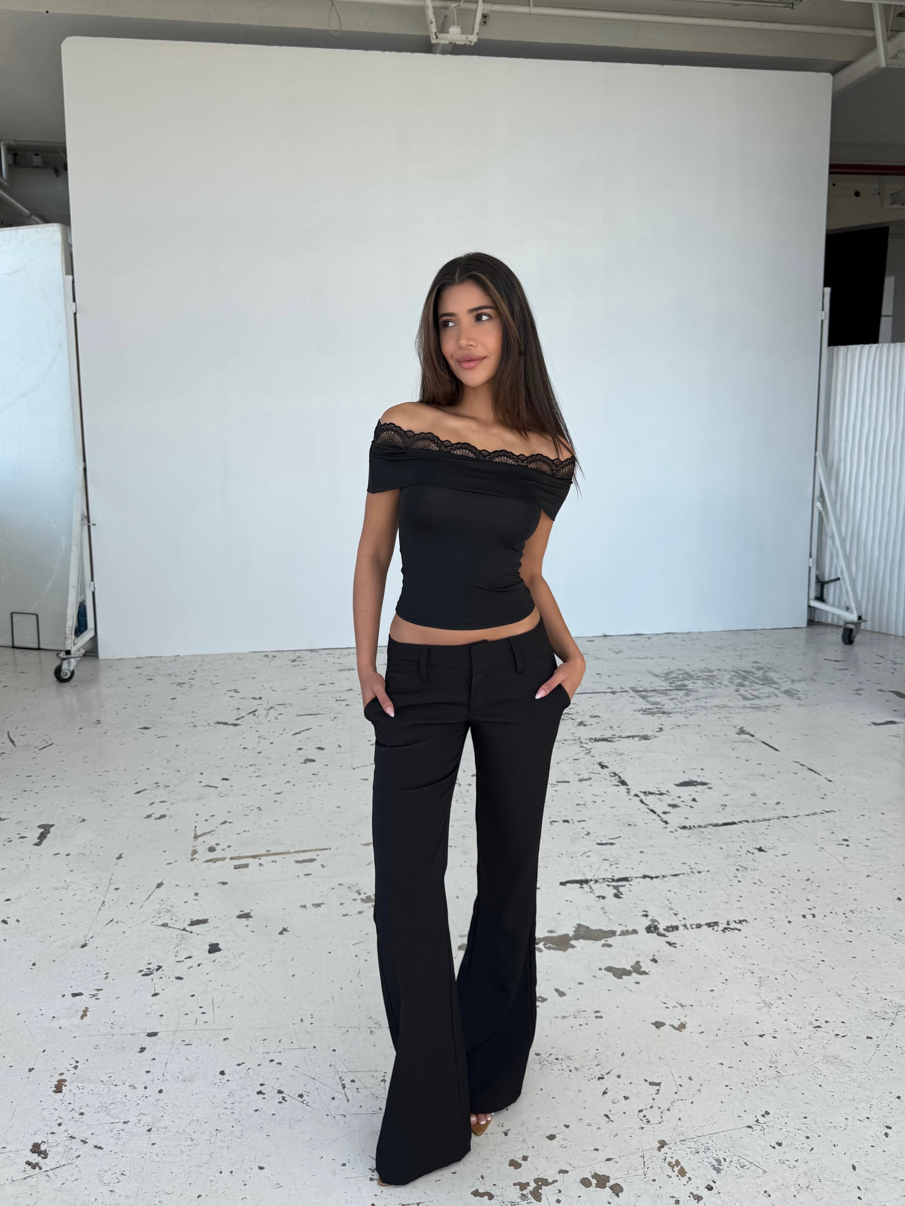 LIORA | Lace Off-Shoulder Top