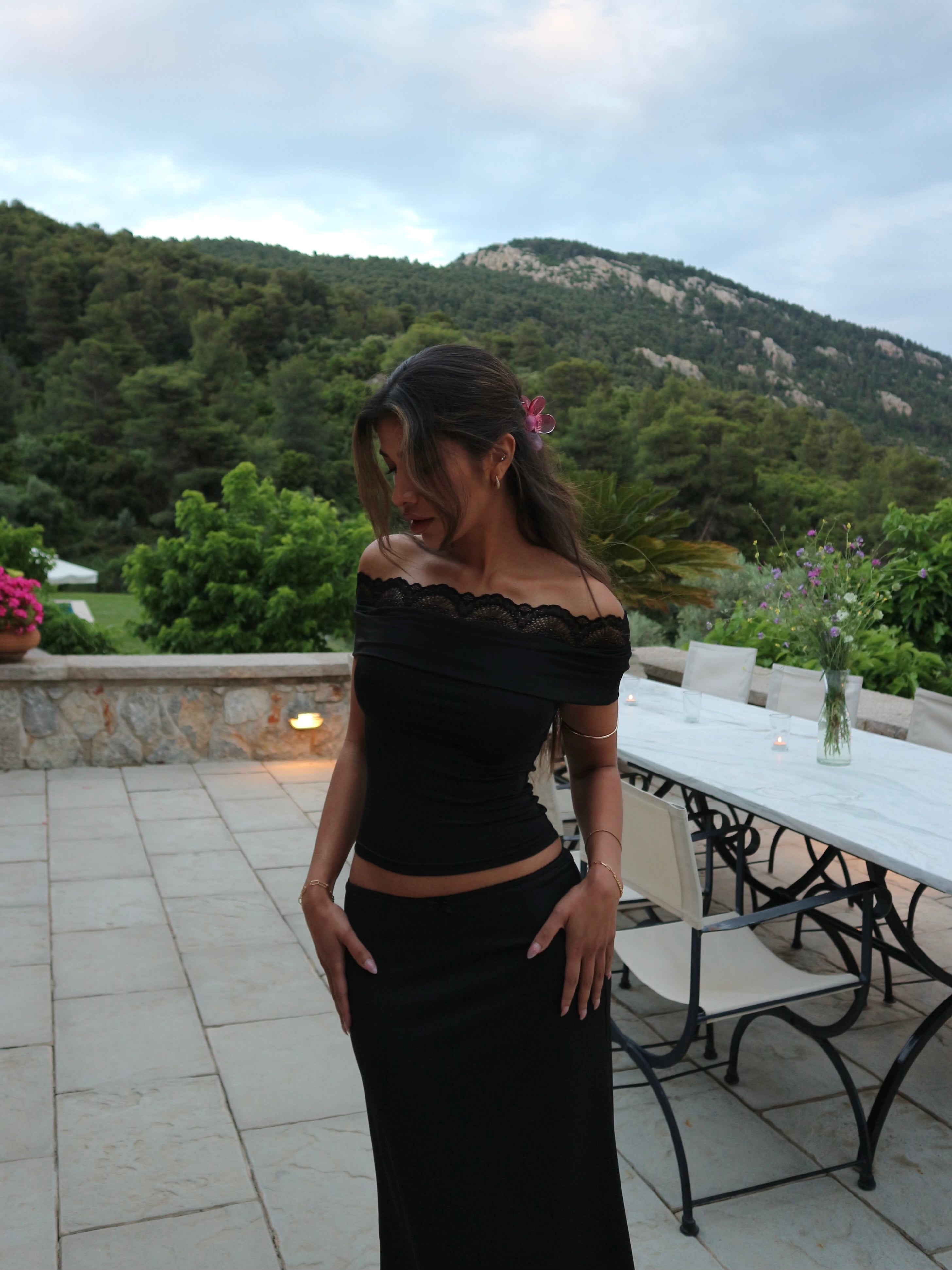 LIORA | Lace Off-Shoulder Top