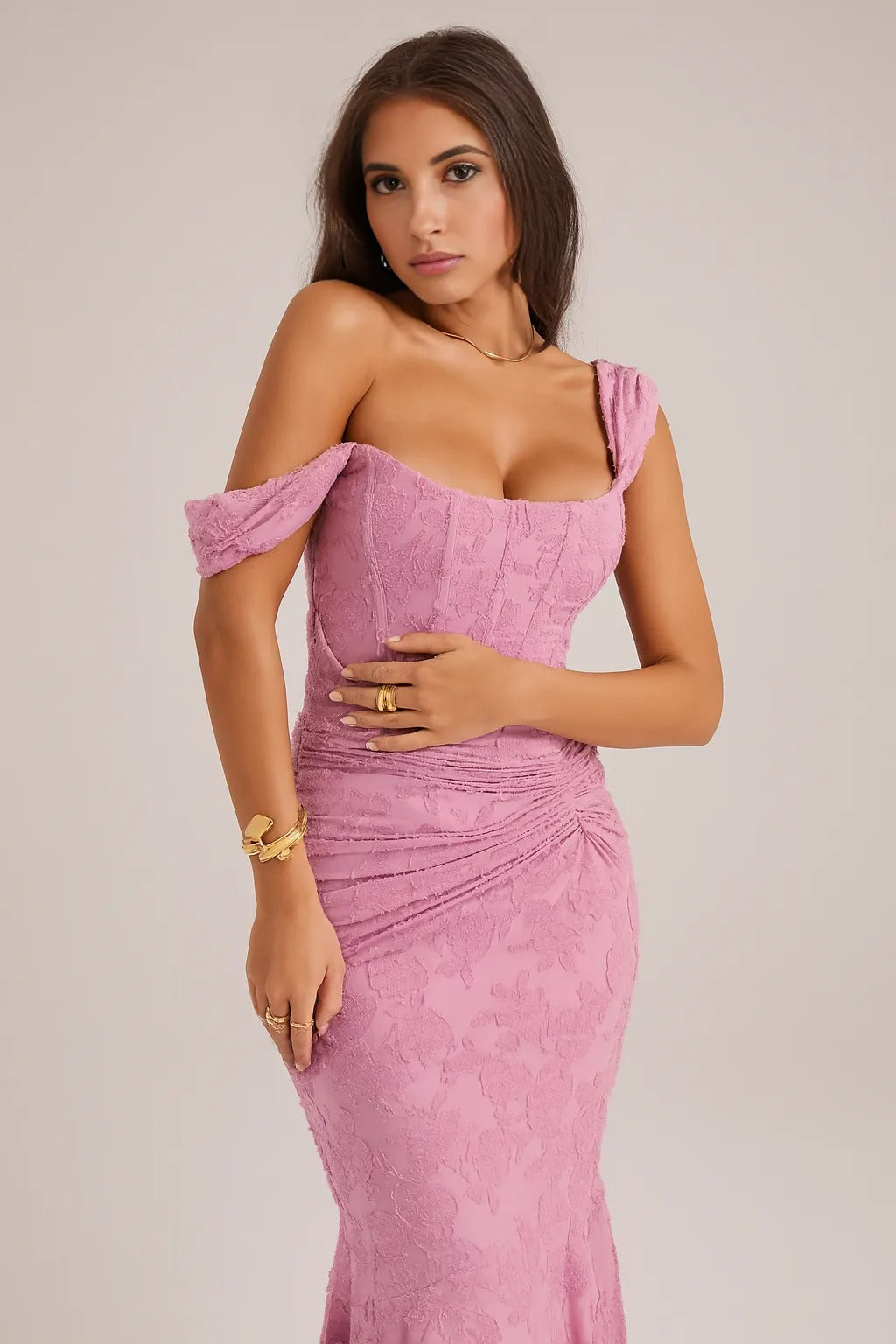 ALEXANDRA | Floral Corseted Maxi Dress