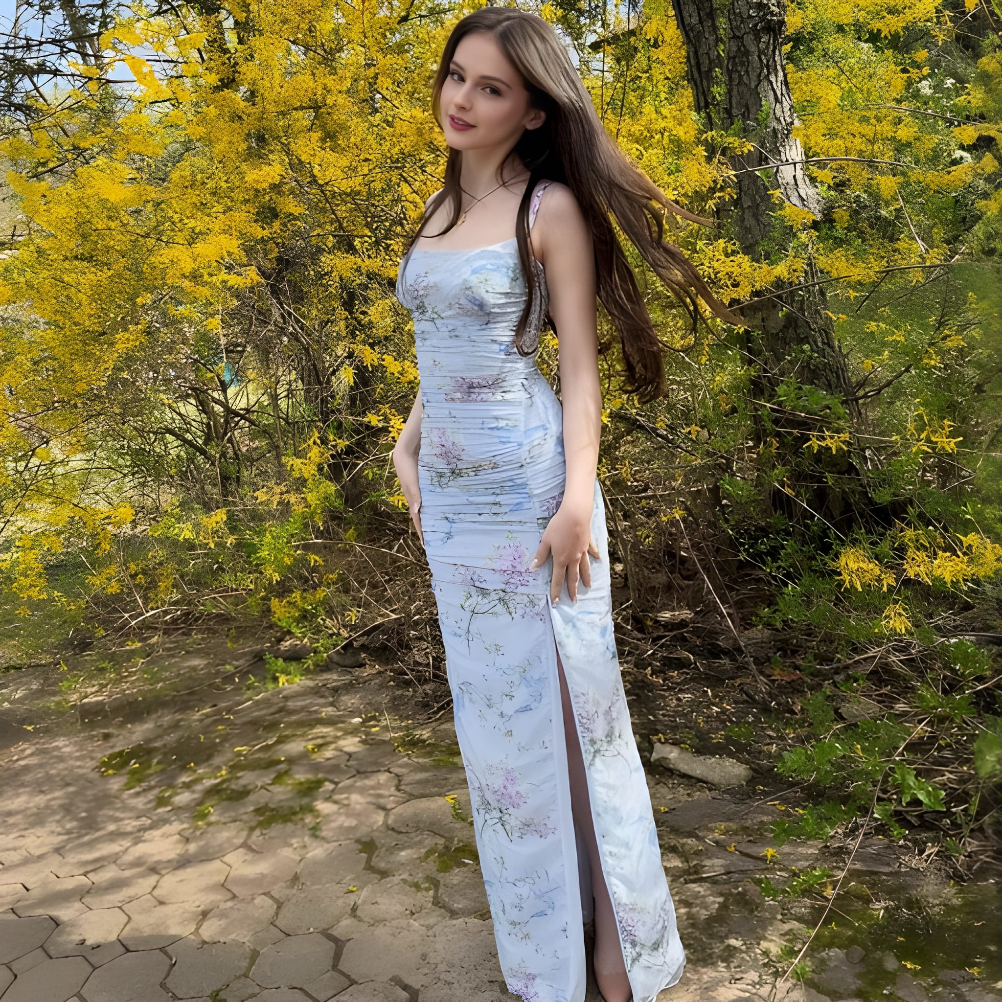 FREYA | Blue Floral Print Maxi Dress