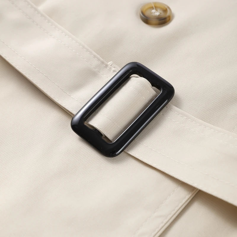 SOPHIE | High-Collar Short Trench Coat