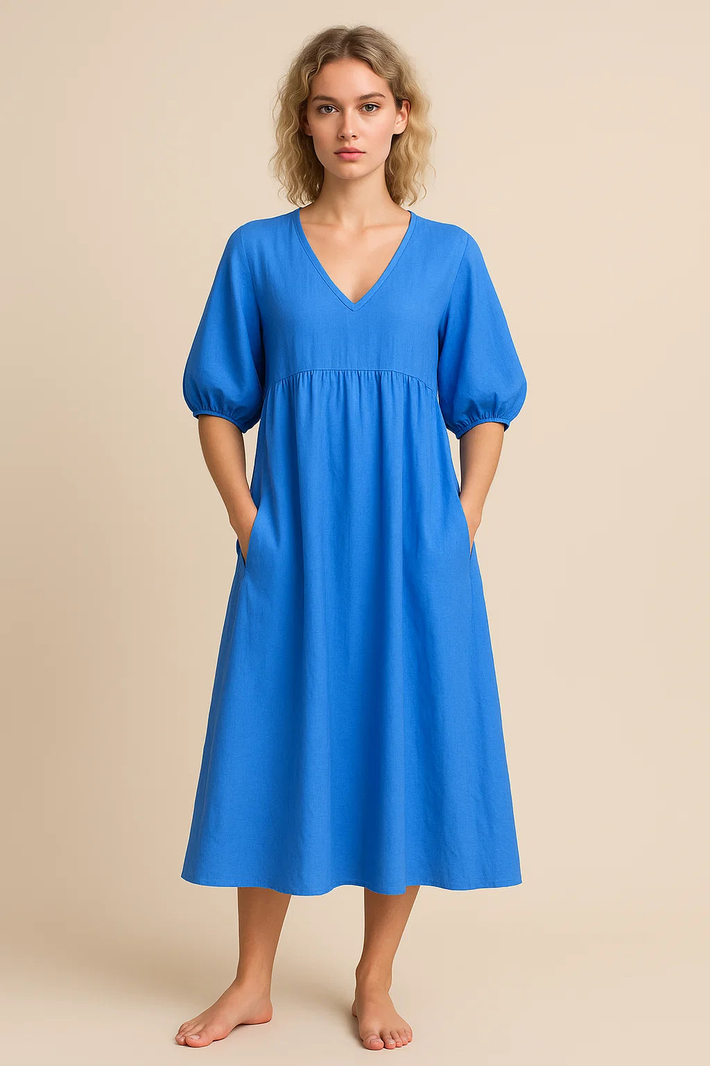 ELORA | Classic Comfort Midi Dress