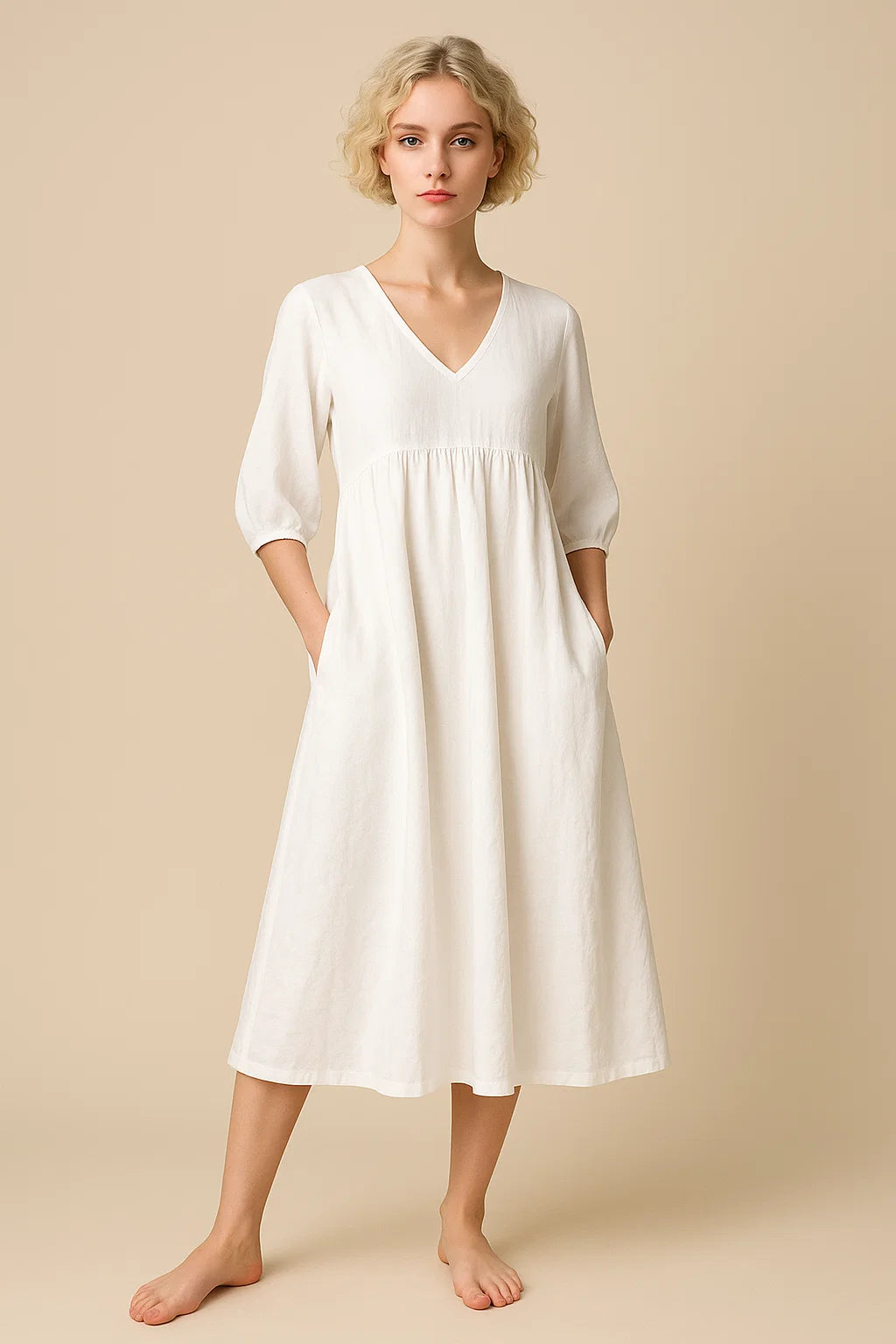 ELORA | Classic Comfort Midi Dress
