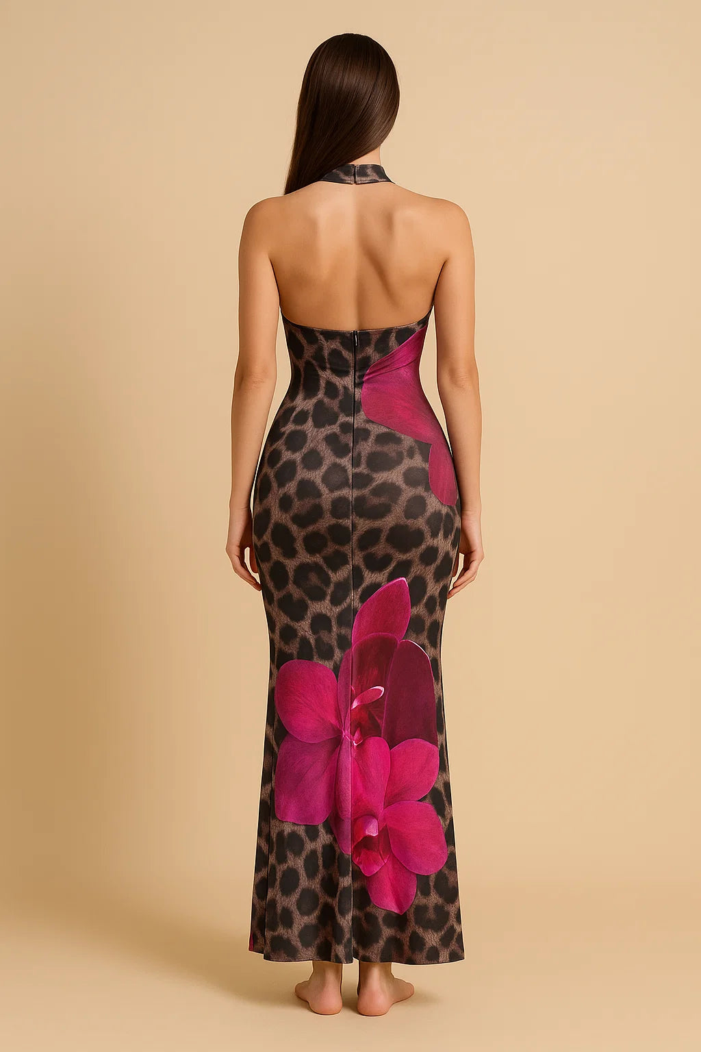 GISELLE | Floral Leopard Maxi Dress