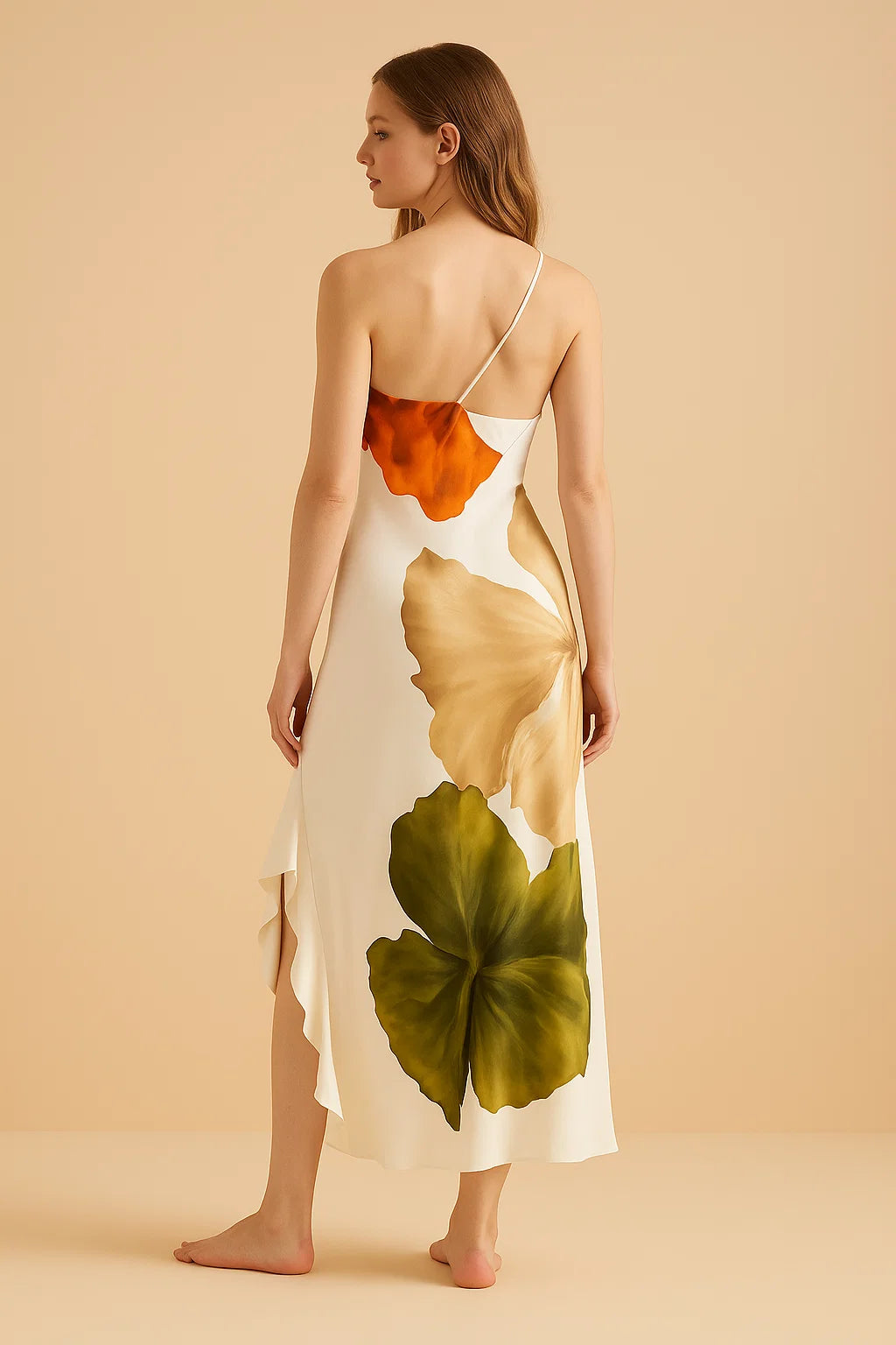 FELICITY | One Shoulder Floral-Print Maxi Dress