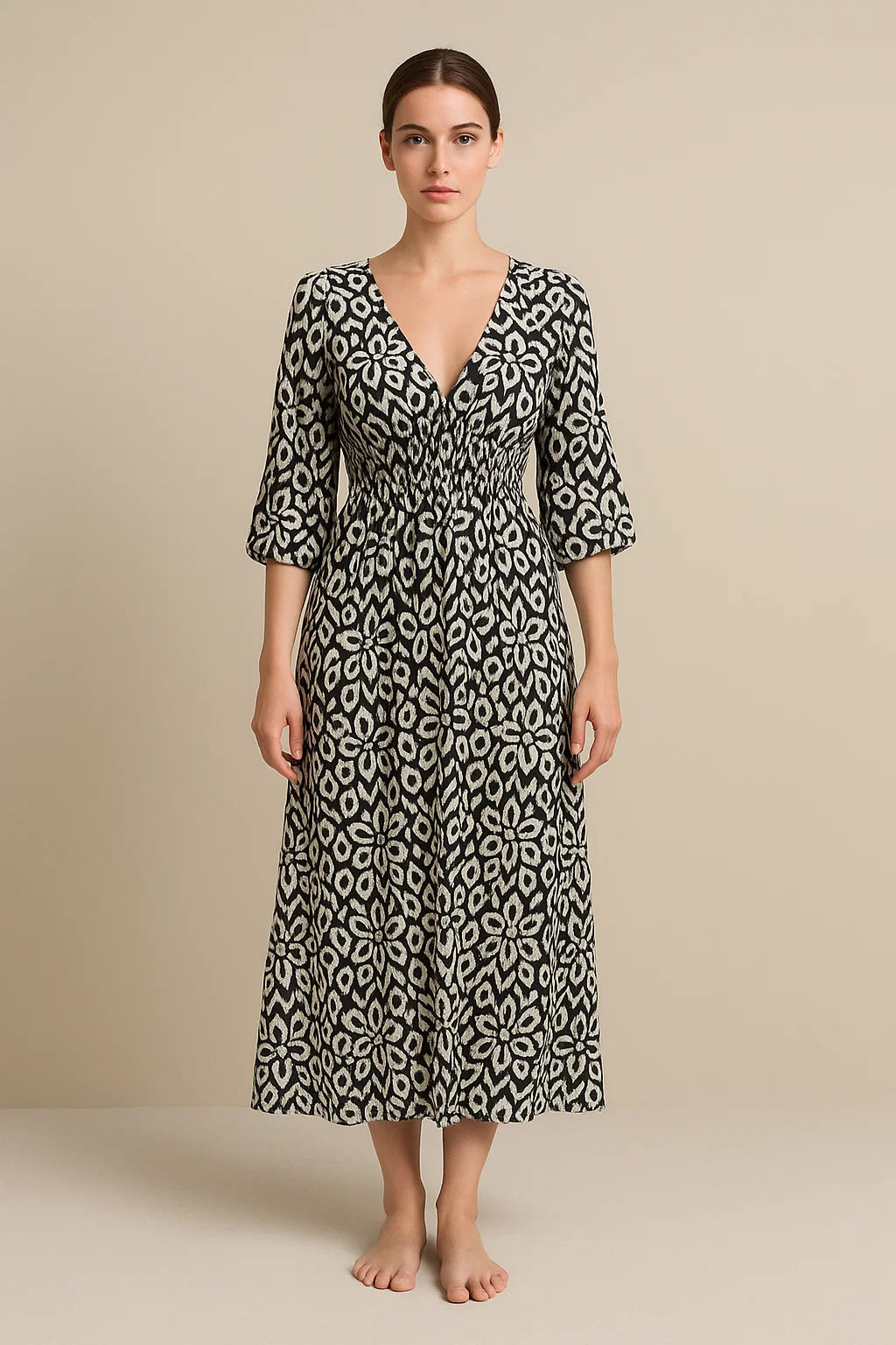 OLIVIA | Boho Floral Maxi Dress