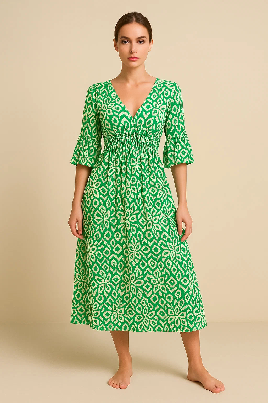 OLIVIA | Boho Floral Maxi Dress