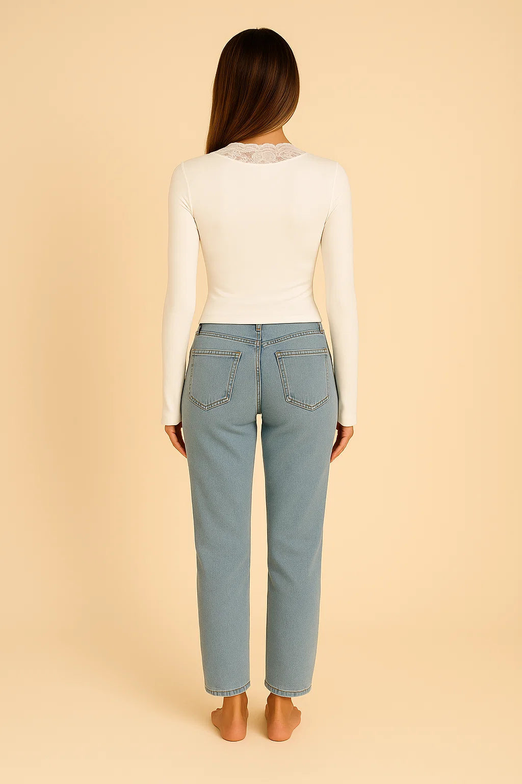 LYRA | Lace V-Neck Knit Top