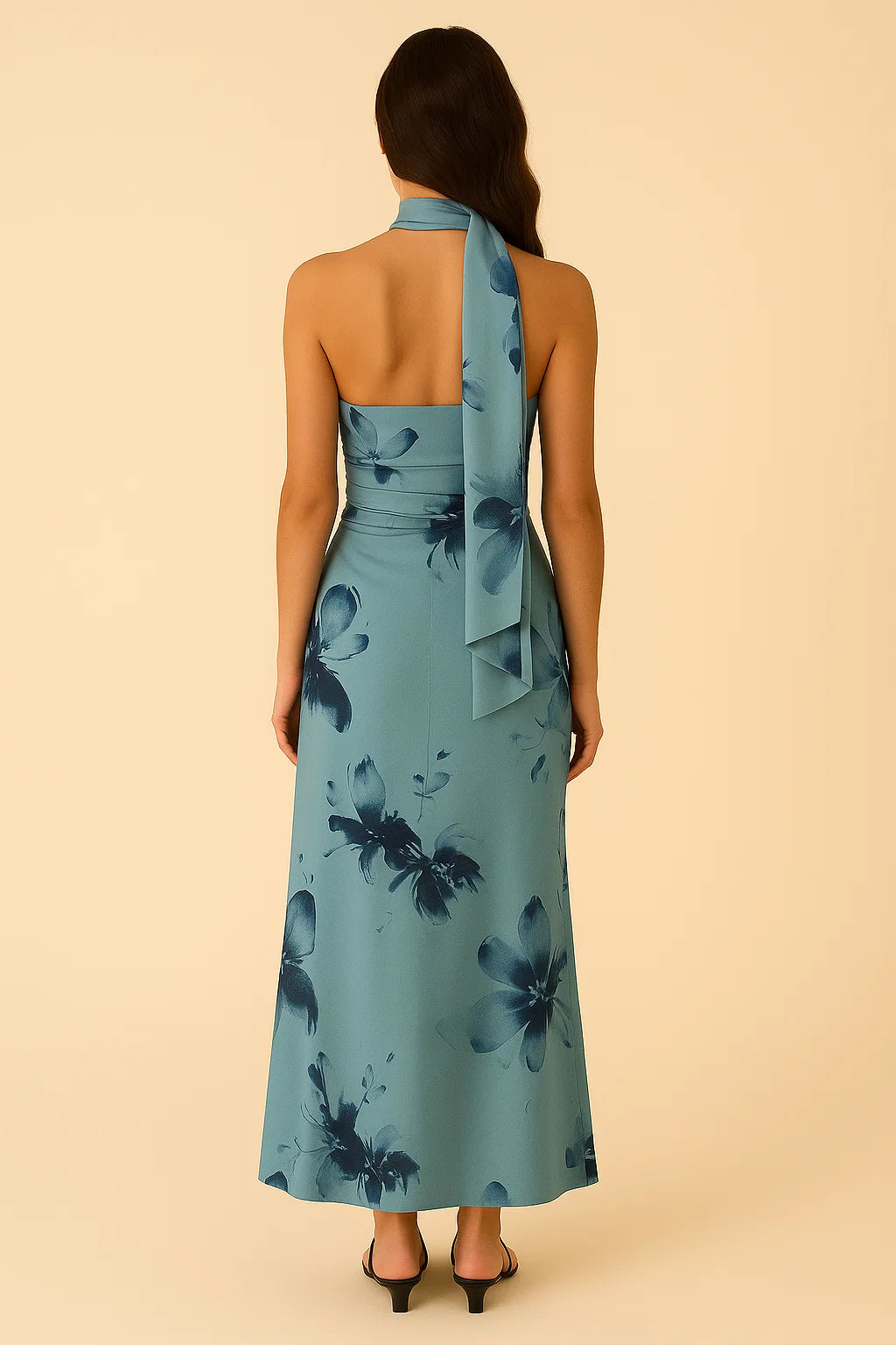 LYRIC | Scarf Neck Maxi Dress