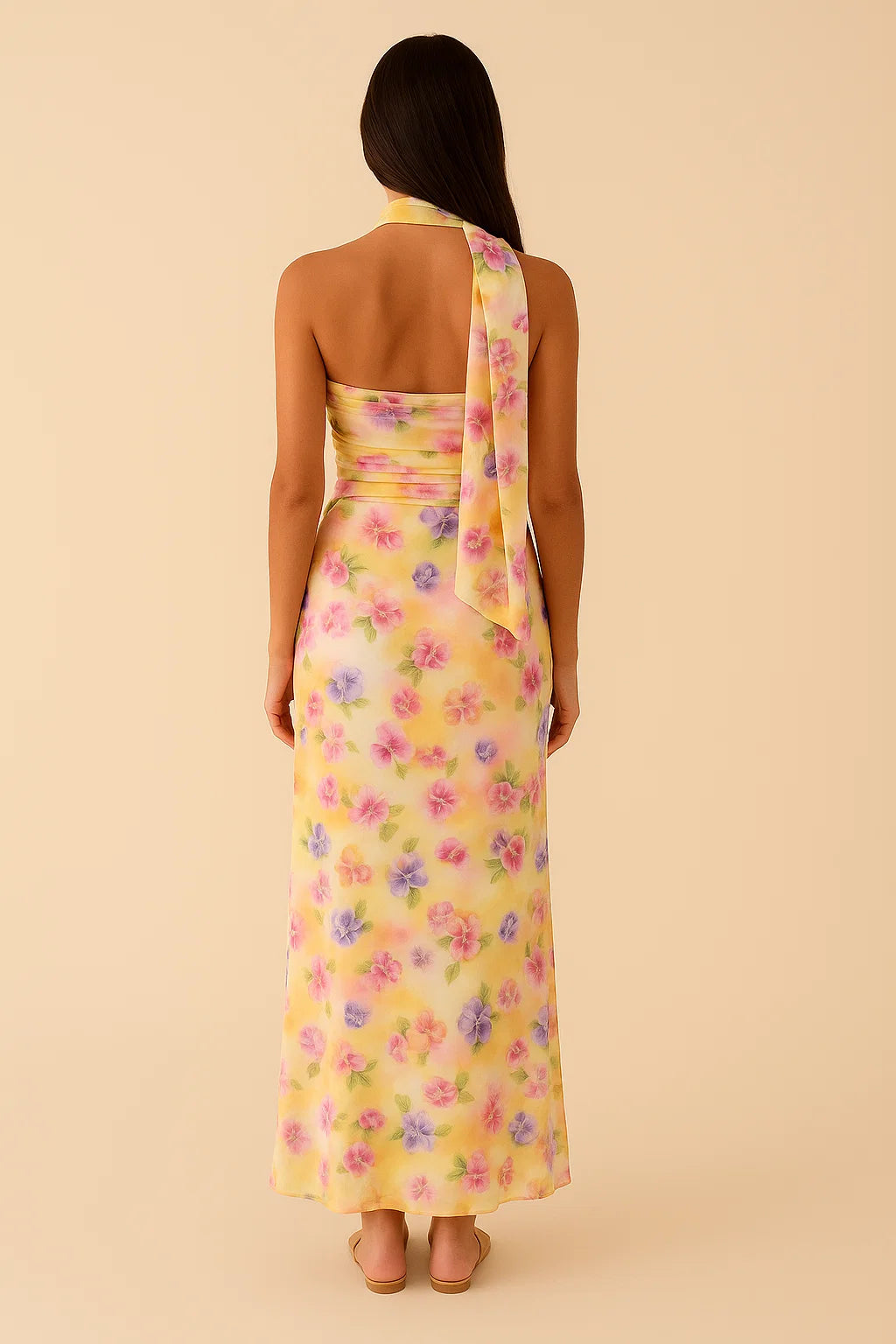 LYRIC | Scarf Neck Maxi Dress