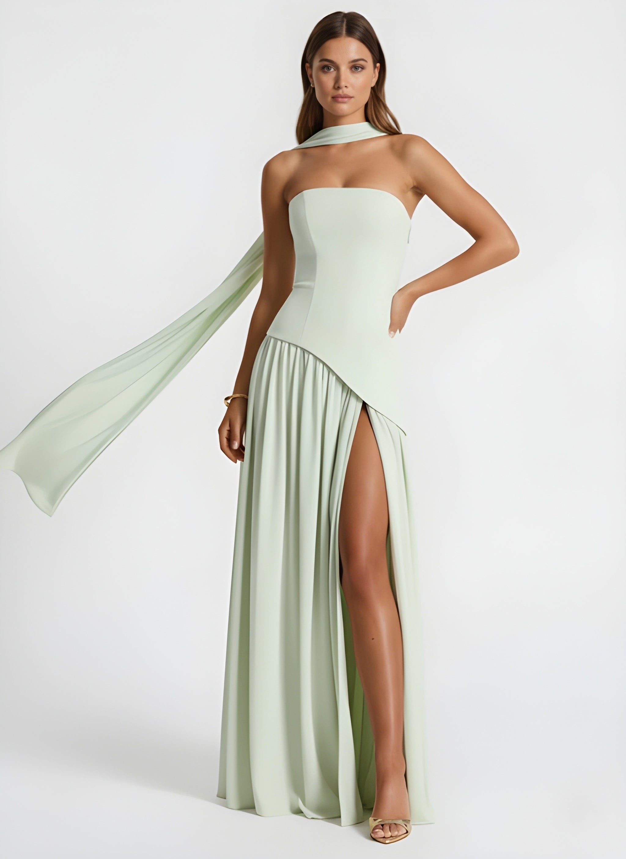 JIRAH | Scarf Maxi Dress