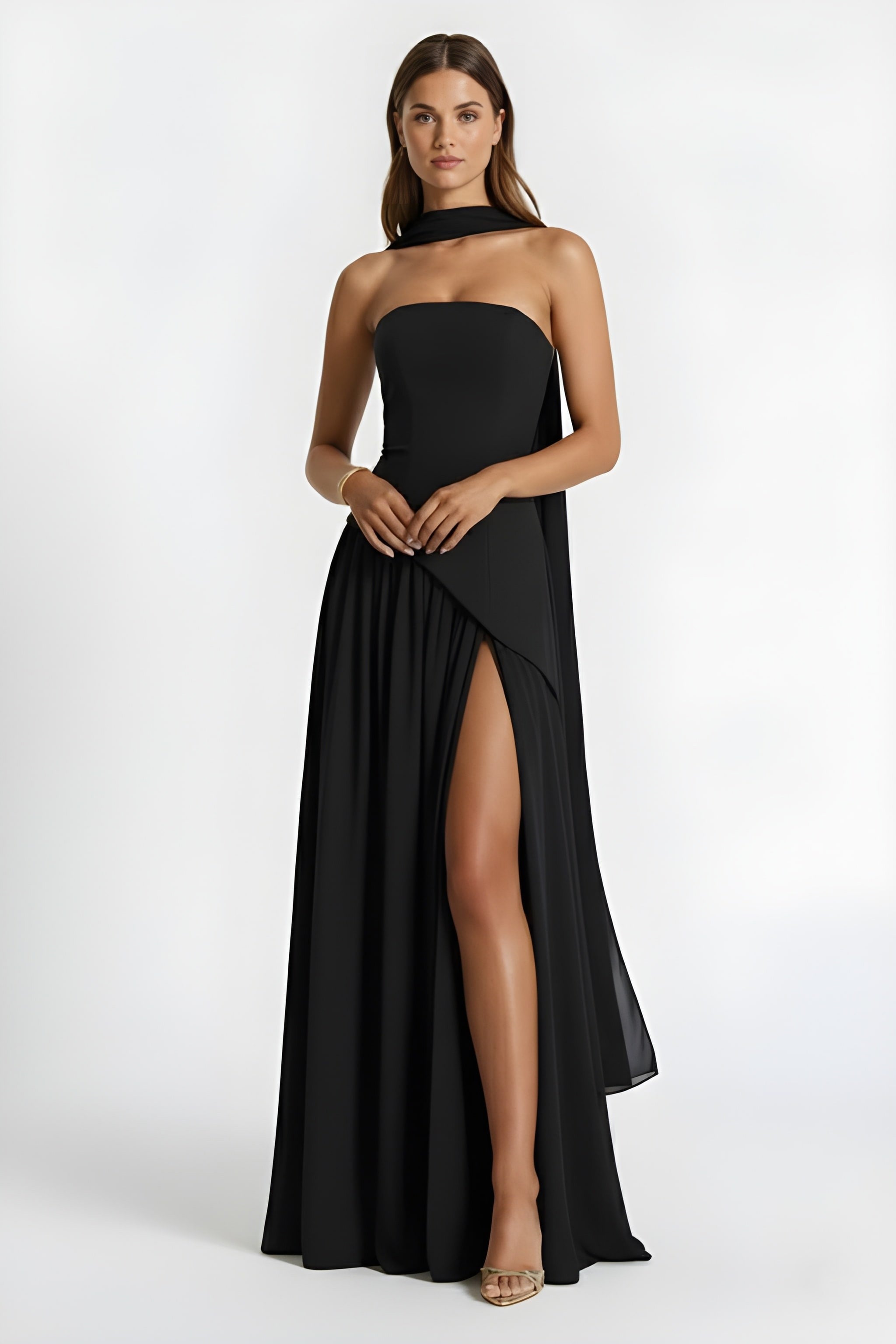 JIRAH | Scarf Maxi Dress