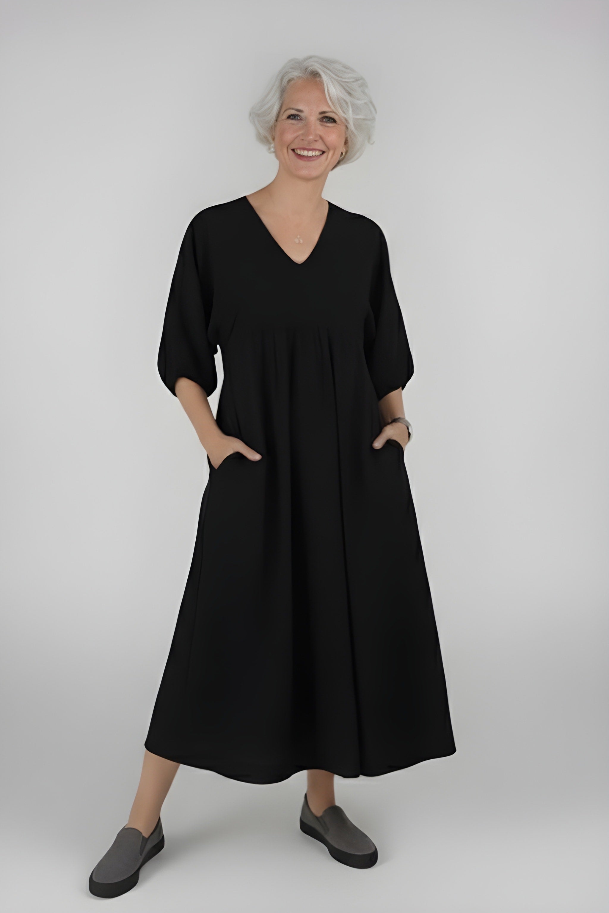 ELORA | Classic Comfort Midi Dress