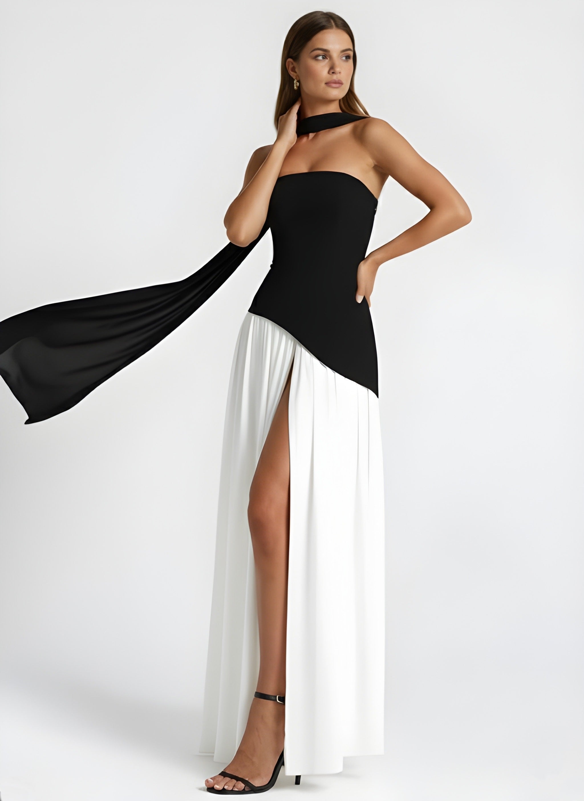 JIRAH | Scarf Maxi Dress