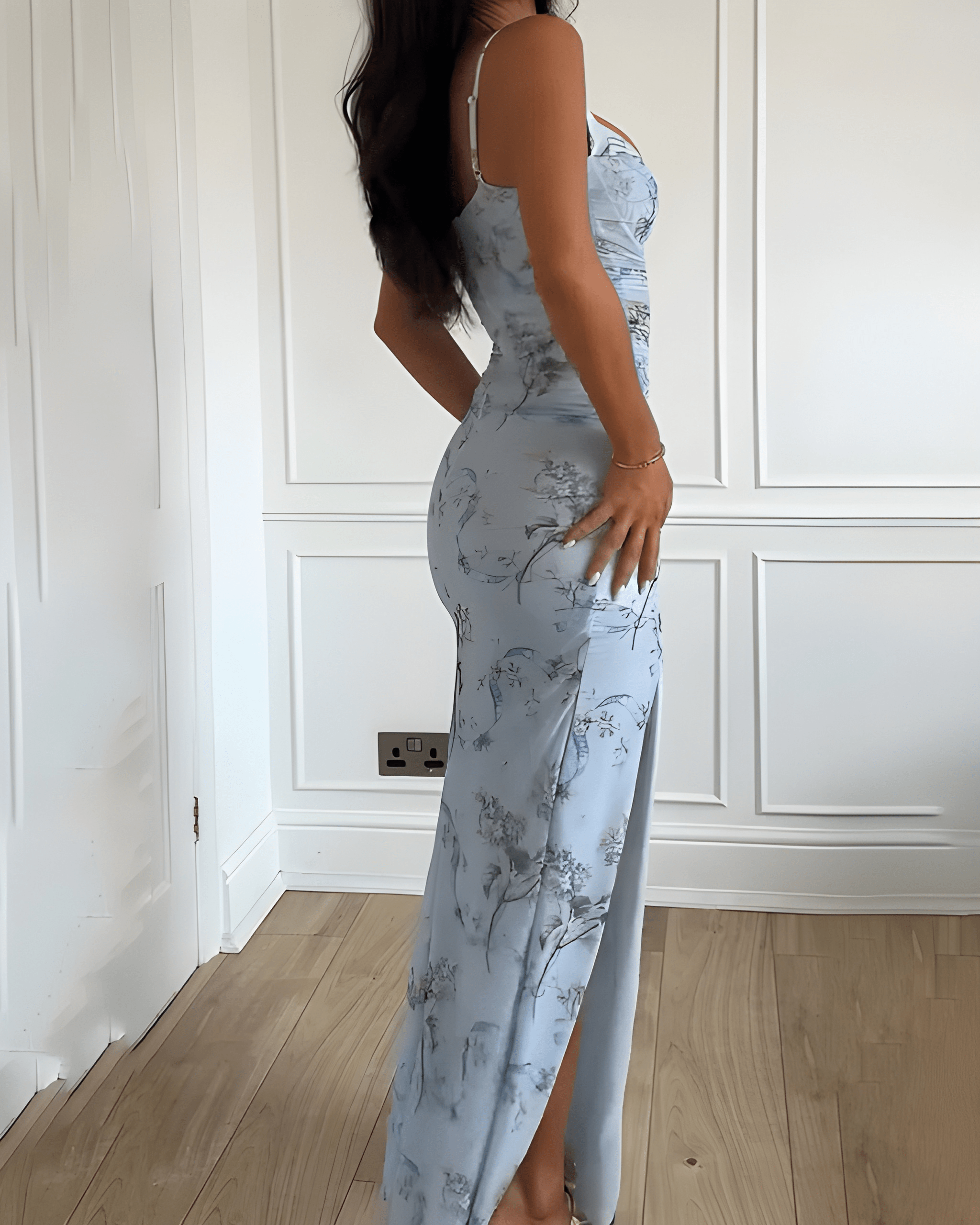 FREYA | Blue Floral Print Maxi Dress