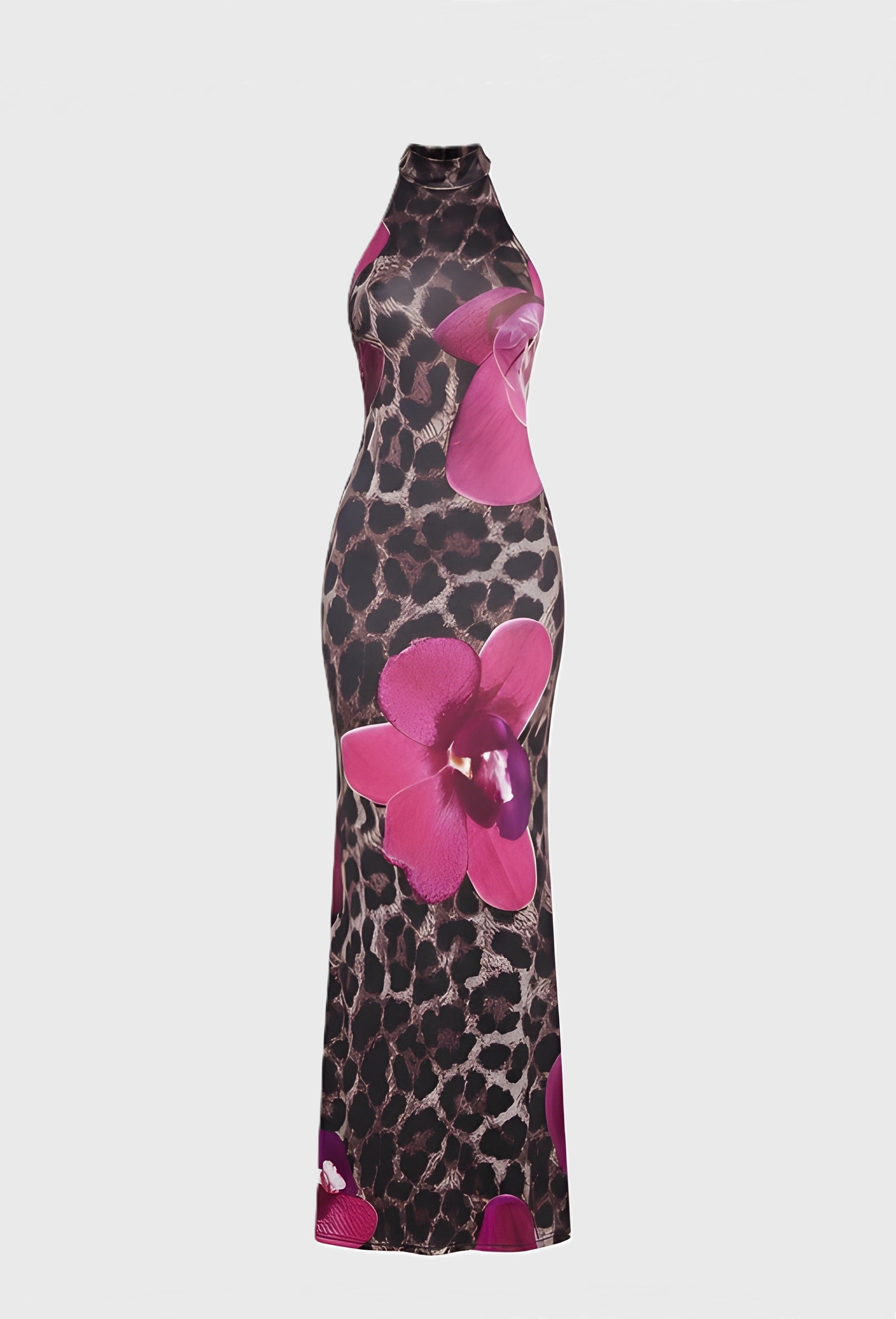 GISELLE | Floral Leopard Maxi Dress