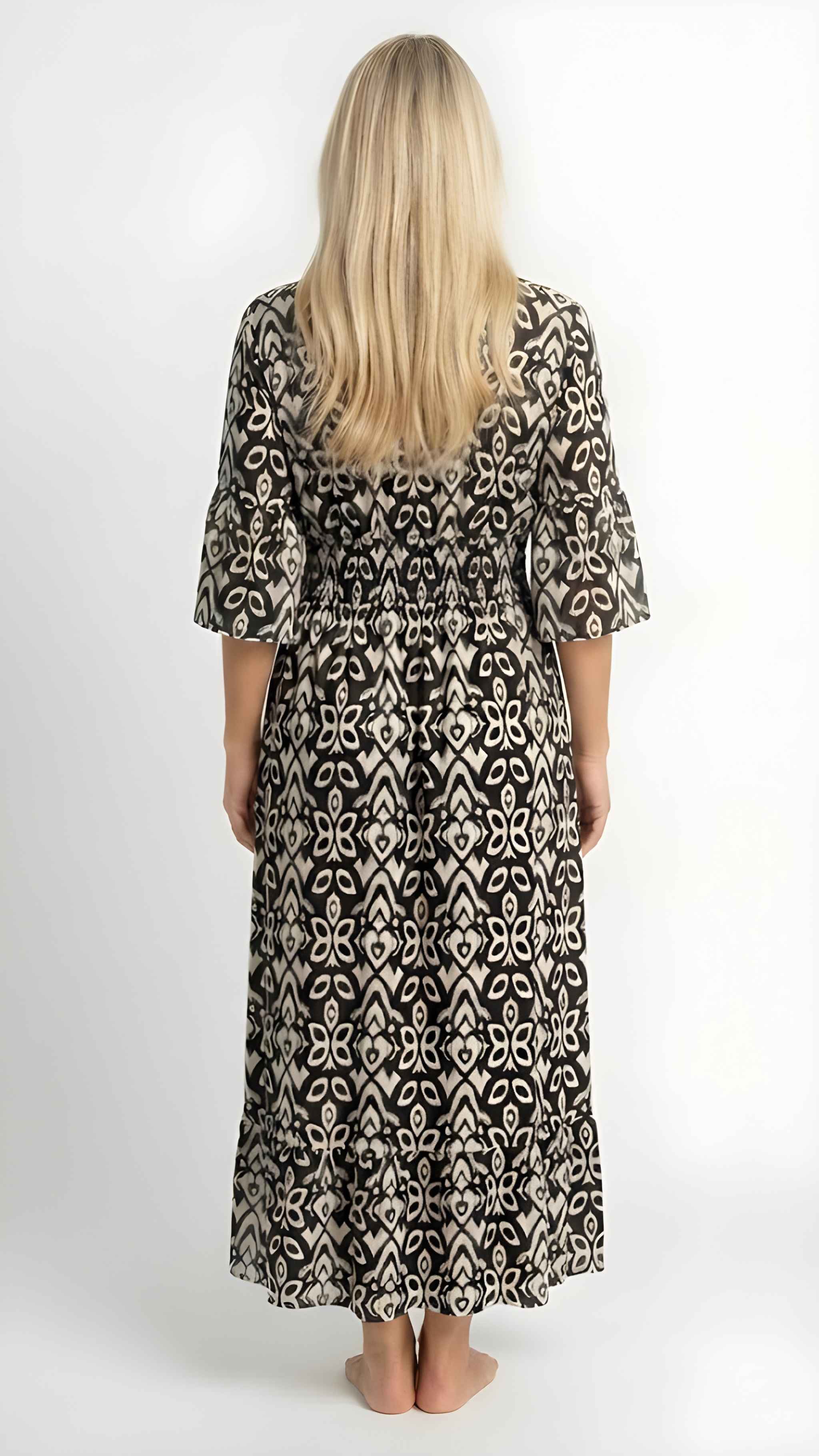 OLIVIA | Boho Floral Maxi Dress