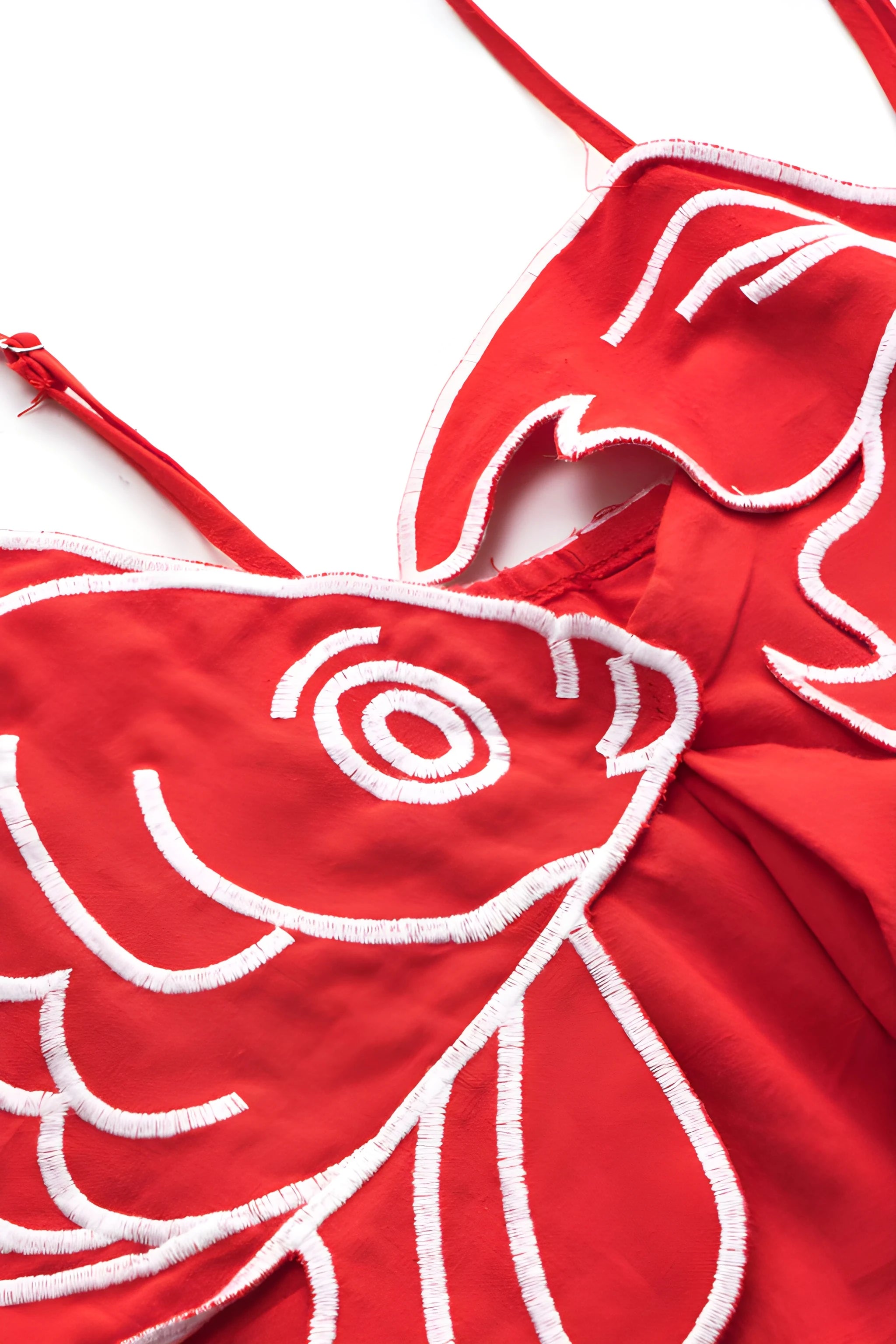 LILY | Pleated Fish Embroidery Maxi Dress