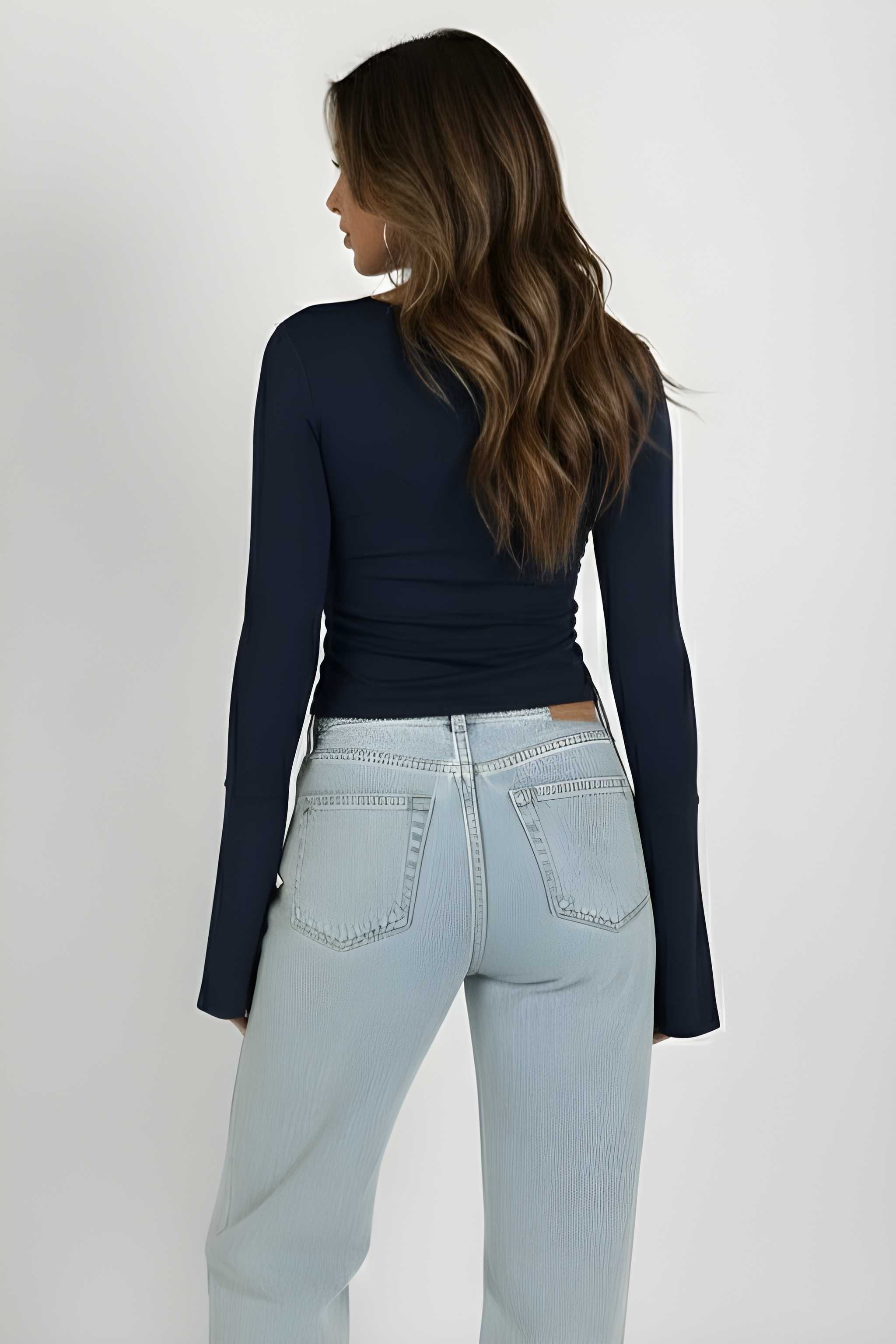 LYRA | Lace V-Neck Knit Top