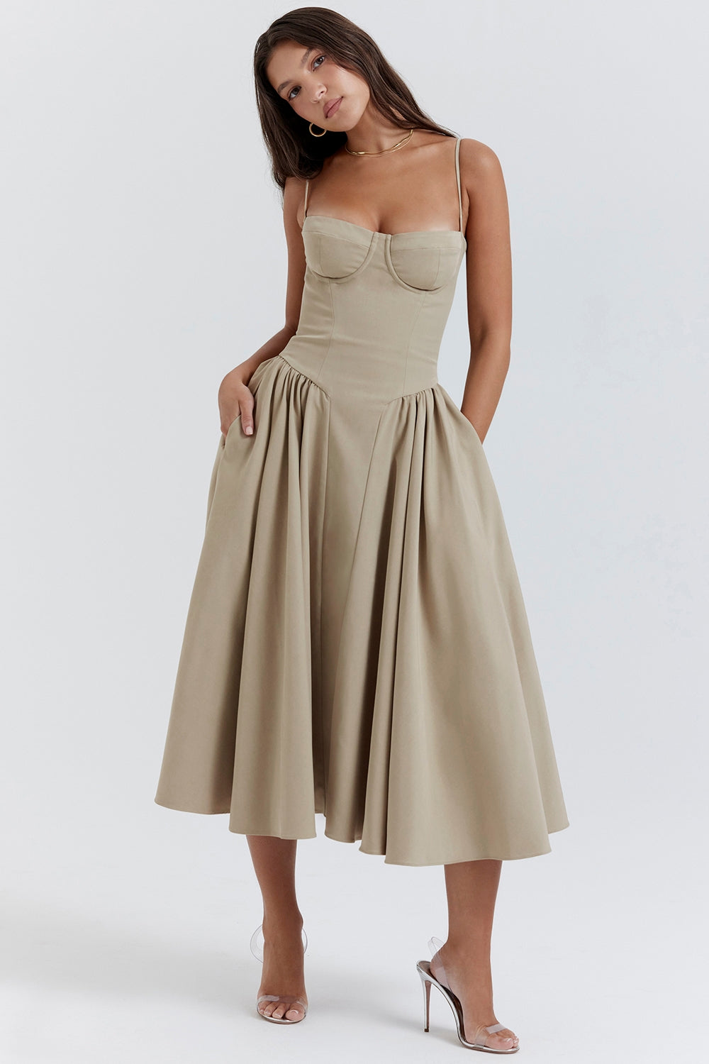 SERENA | Corset Midi Dress