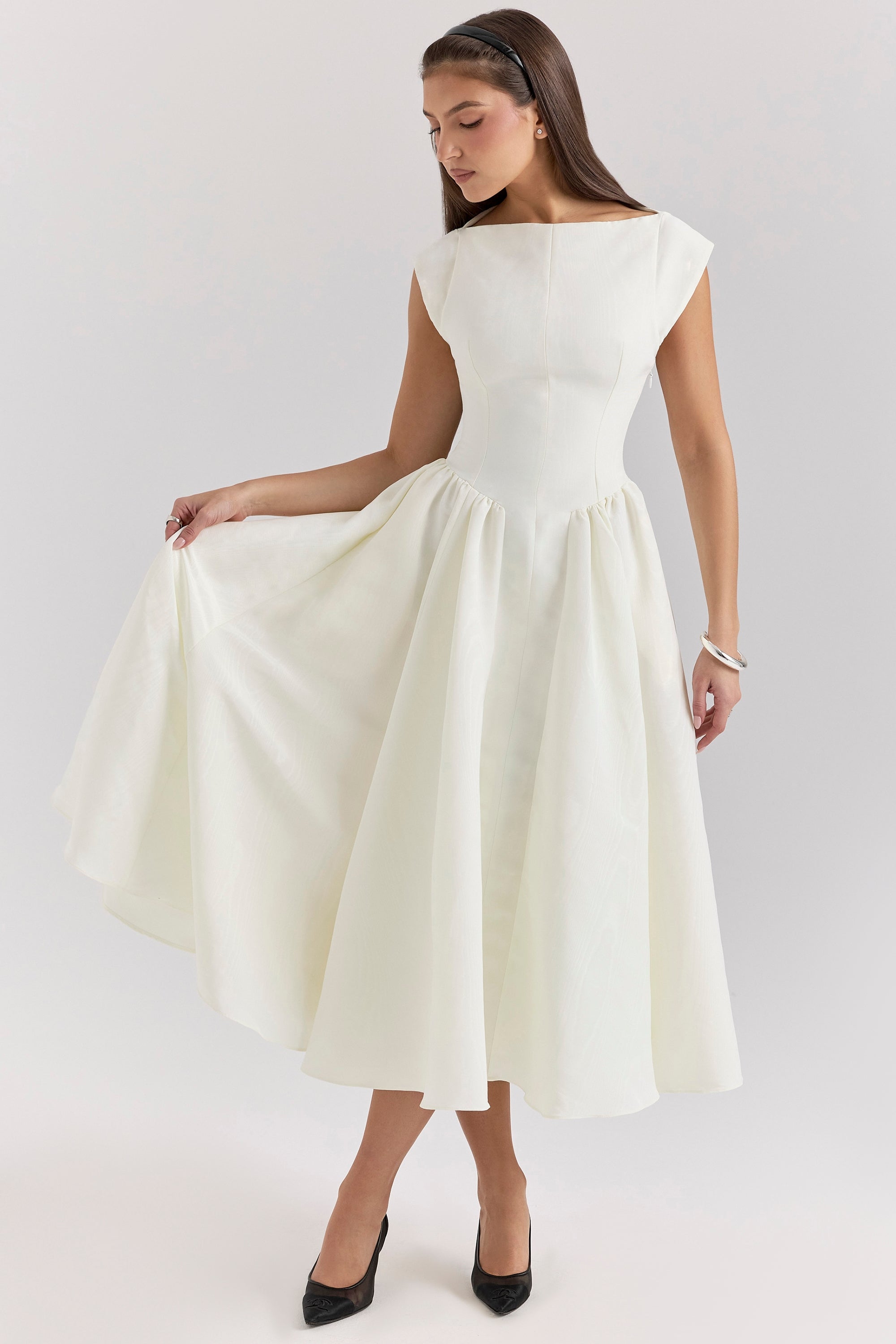 VIOLET | Satin Midi Dress